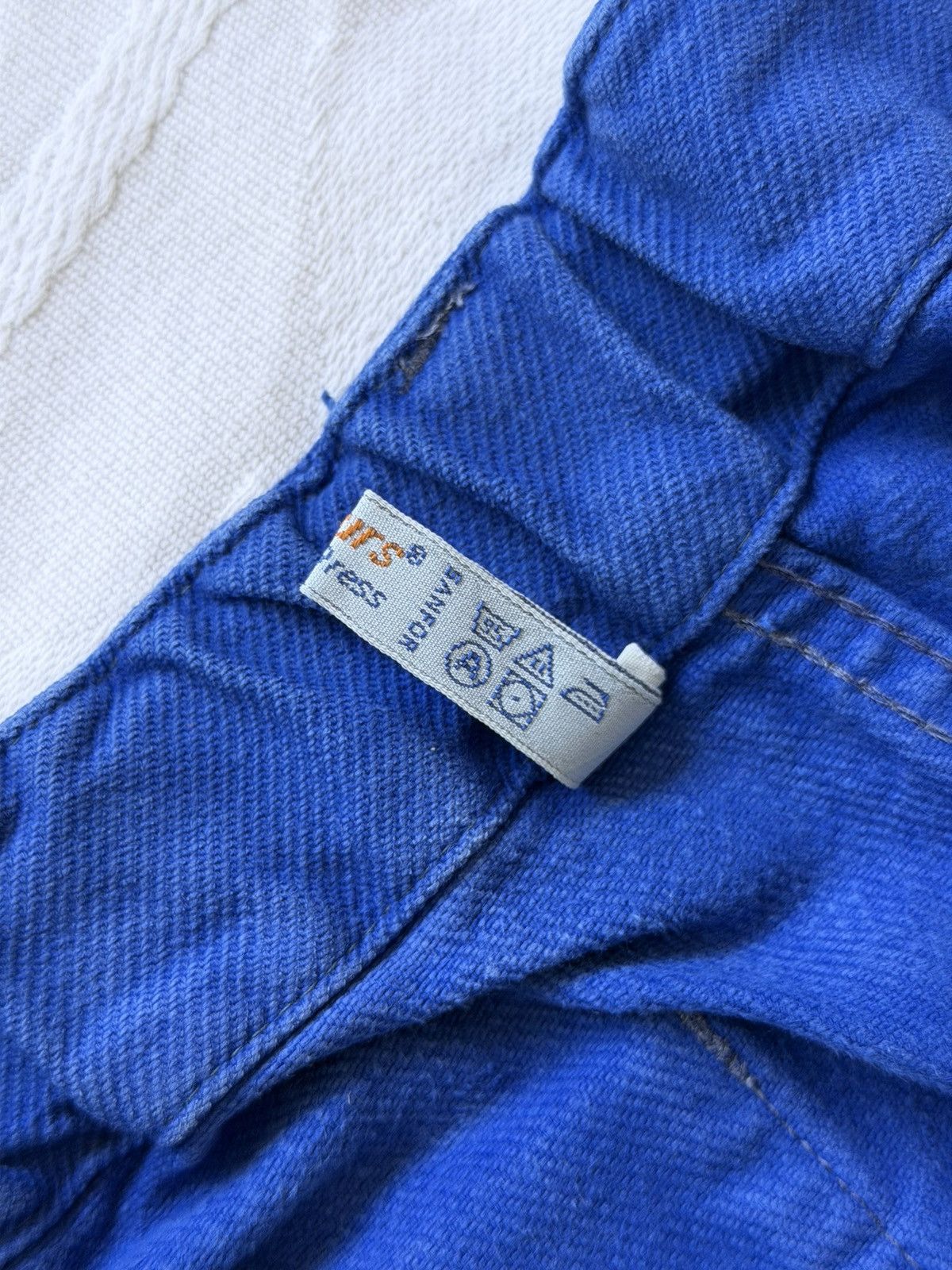 Le Laboureur Vintage 80S French „Lutteurs” Faded Work Pants Size US 30 / EU 46 - 13 Thumbnail