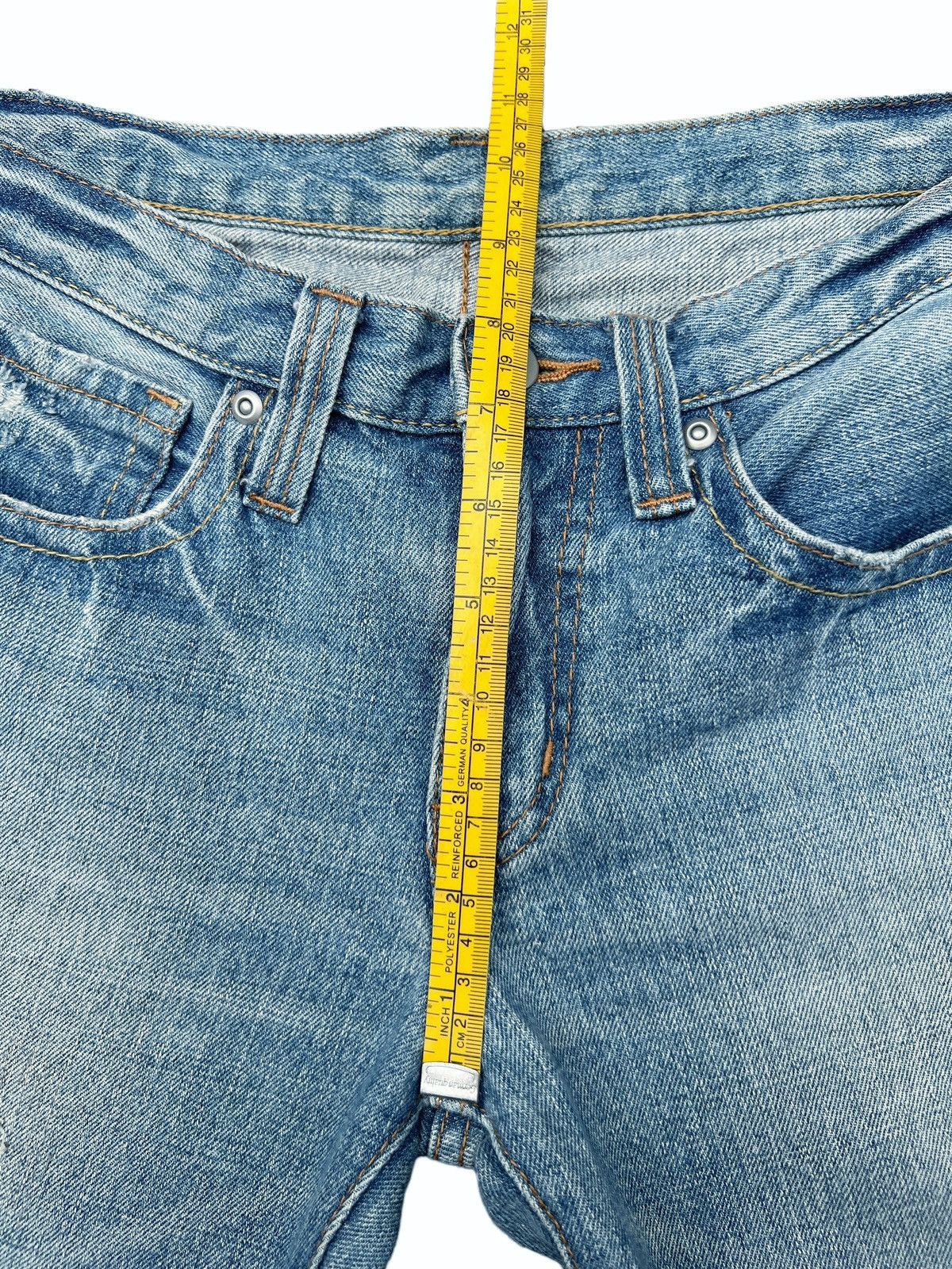Japanese Brand Japanese Brand Distressed Patch Denim Jeans 31x30.5 Size US 31 - 13 Thumbnail