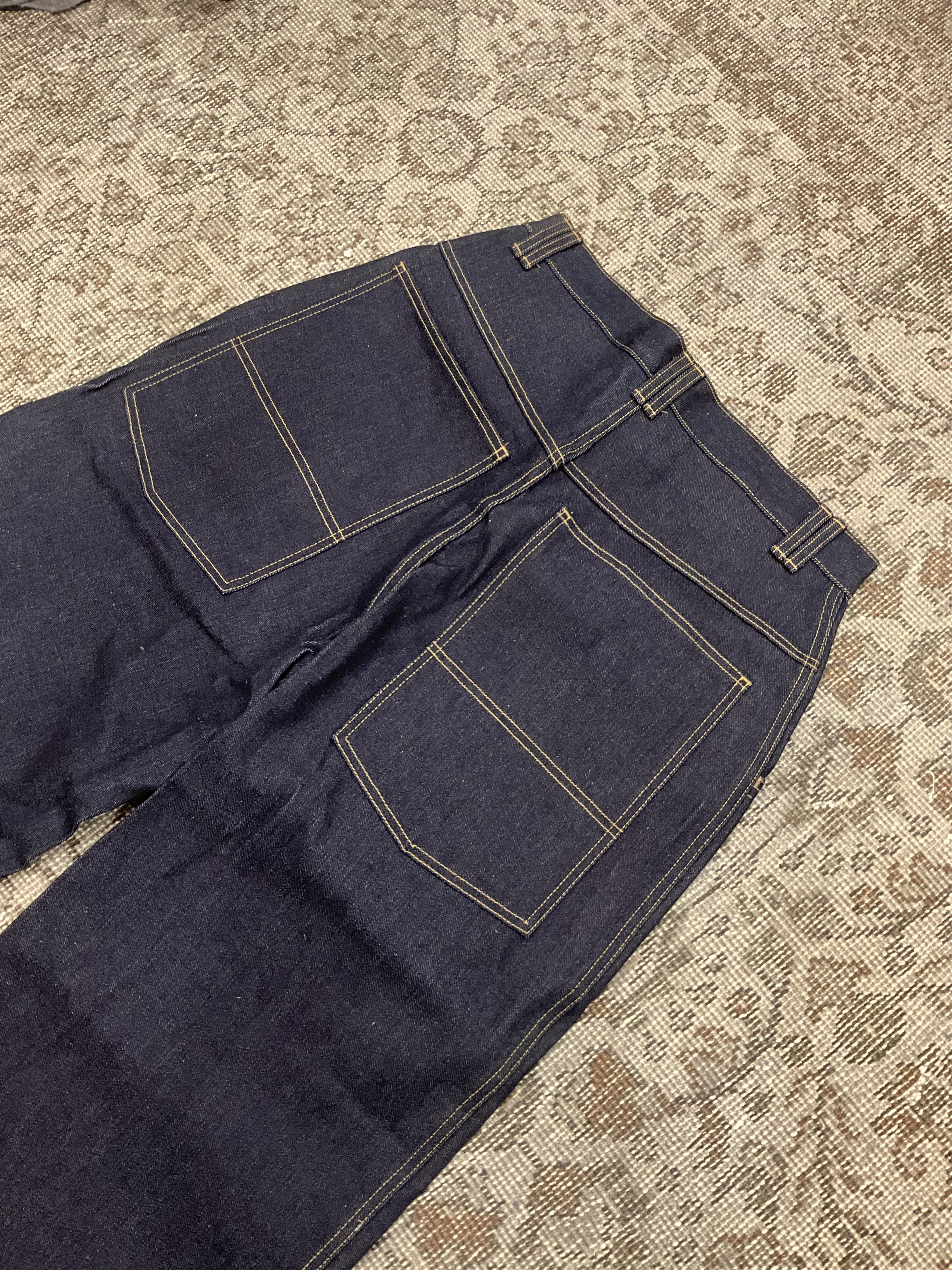 Other Kojima Denim Wide Leg Jeans Dark Indigo Deadstock Japan 90s Size US 32 / EU 48 - 4 Thumbnail
