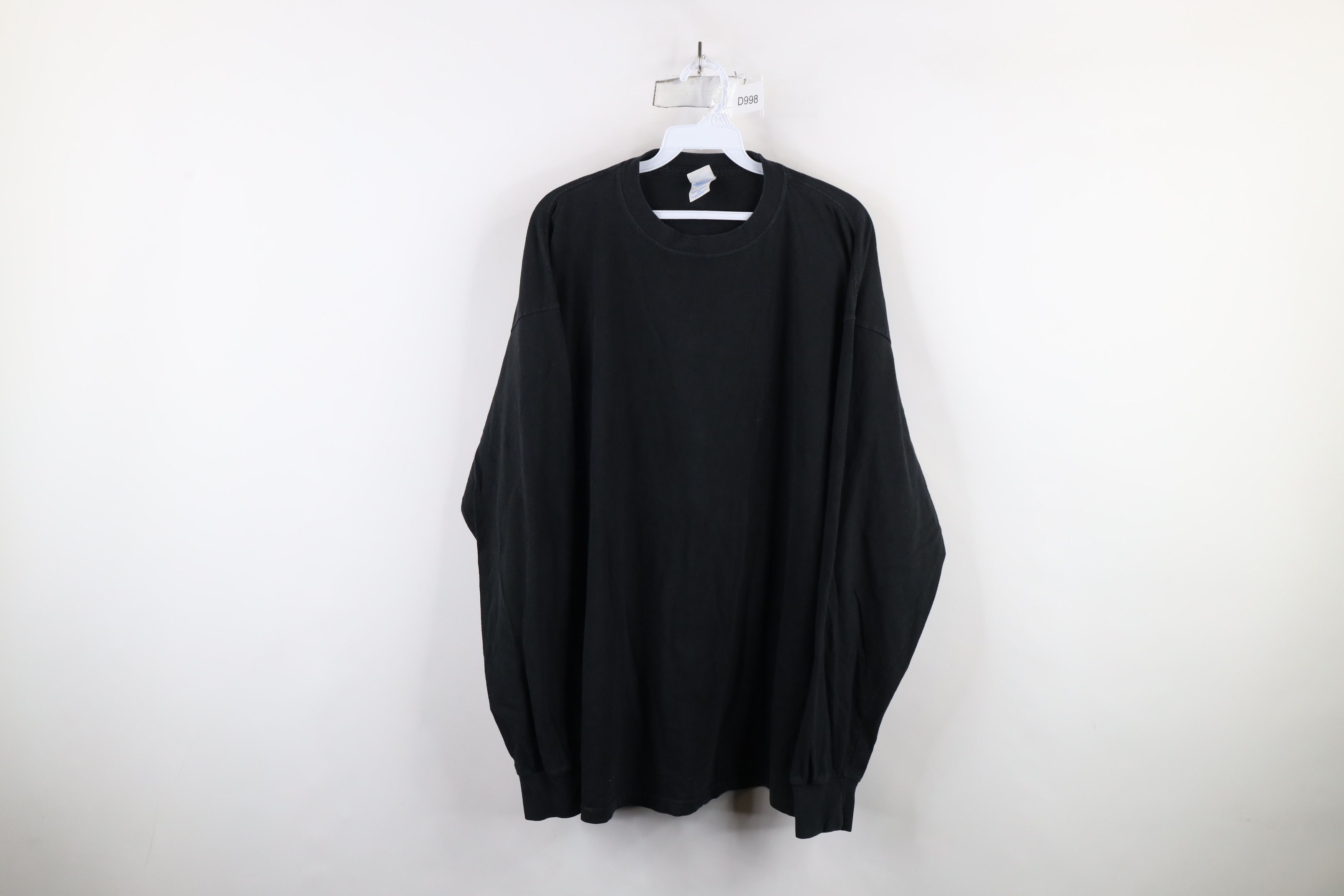 Vintage Vintage 90s Streetwear Cotton Long Sleeve T-Shirt Black Size US XXL / EU 58 / 5 - 1 Thumbnail
