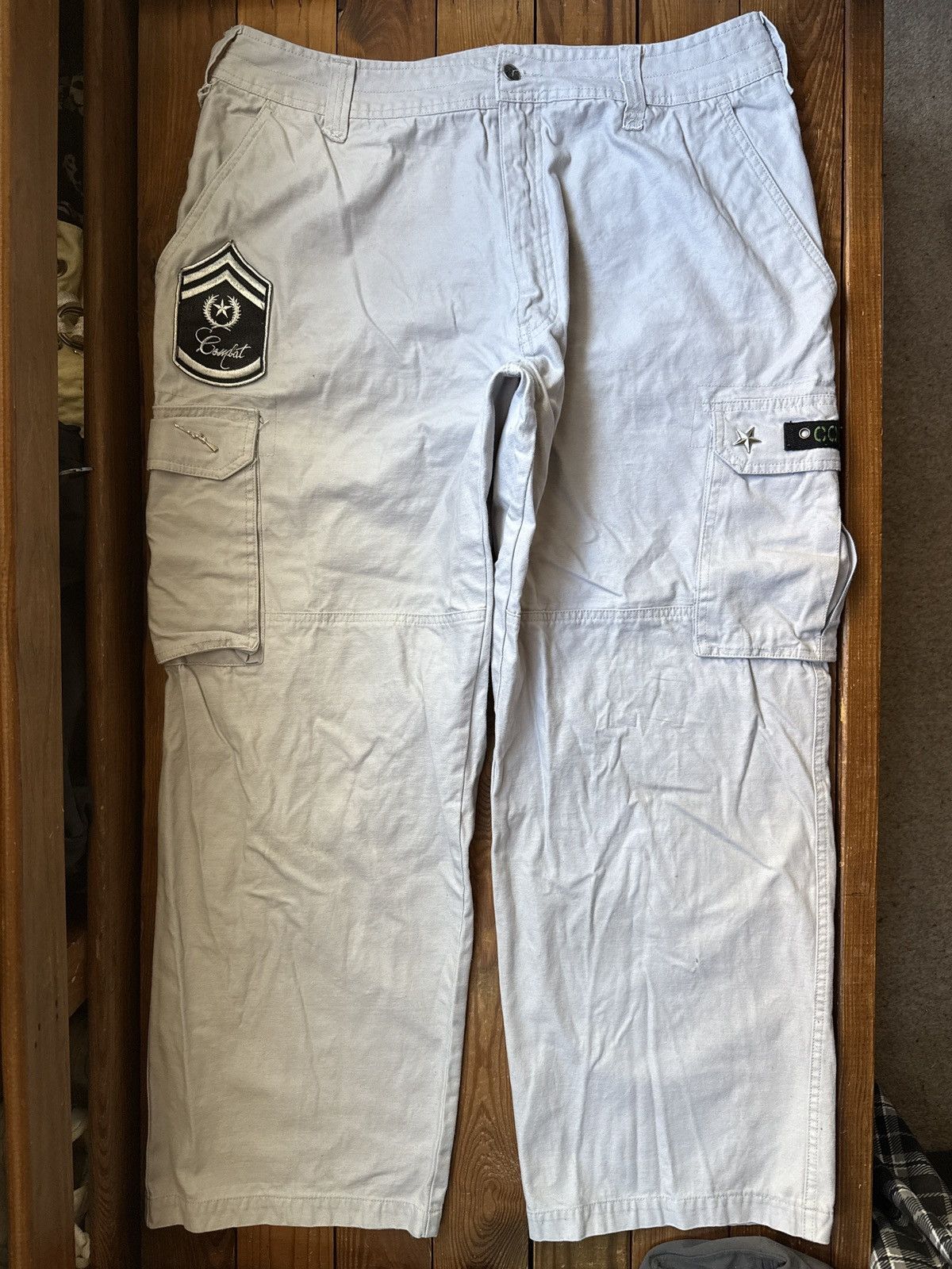 Vintage Vintage Y2K Regal Wear Army Military Patch Grey Cargo Pants Size US 36 / EU 52 - 1 Thumbnail