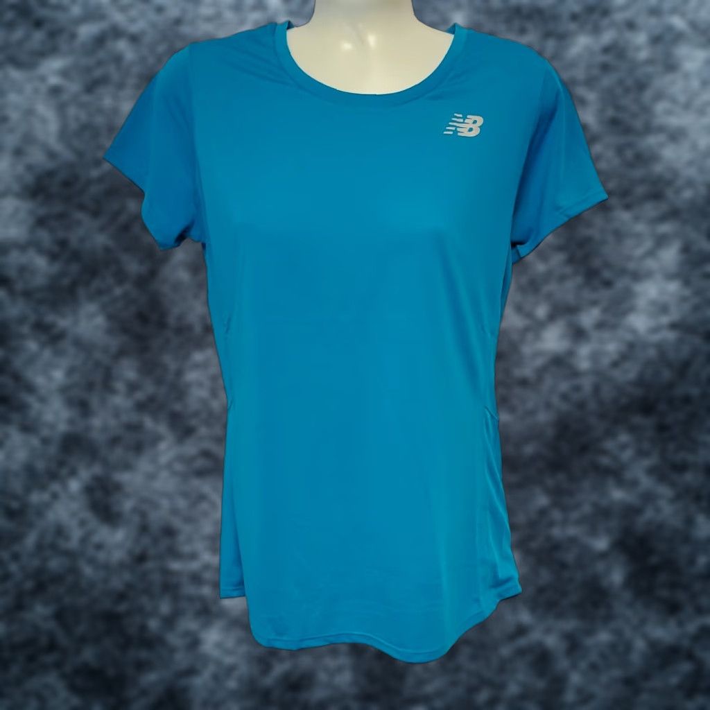 New Balance Womens New Balance Accelerate Shirt MLE Ocean Blue NB DRY Short Sleeve Shirt Size S / US 4 / IT 40 - 1 Thumbnail