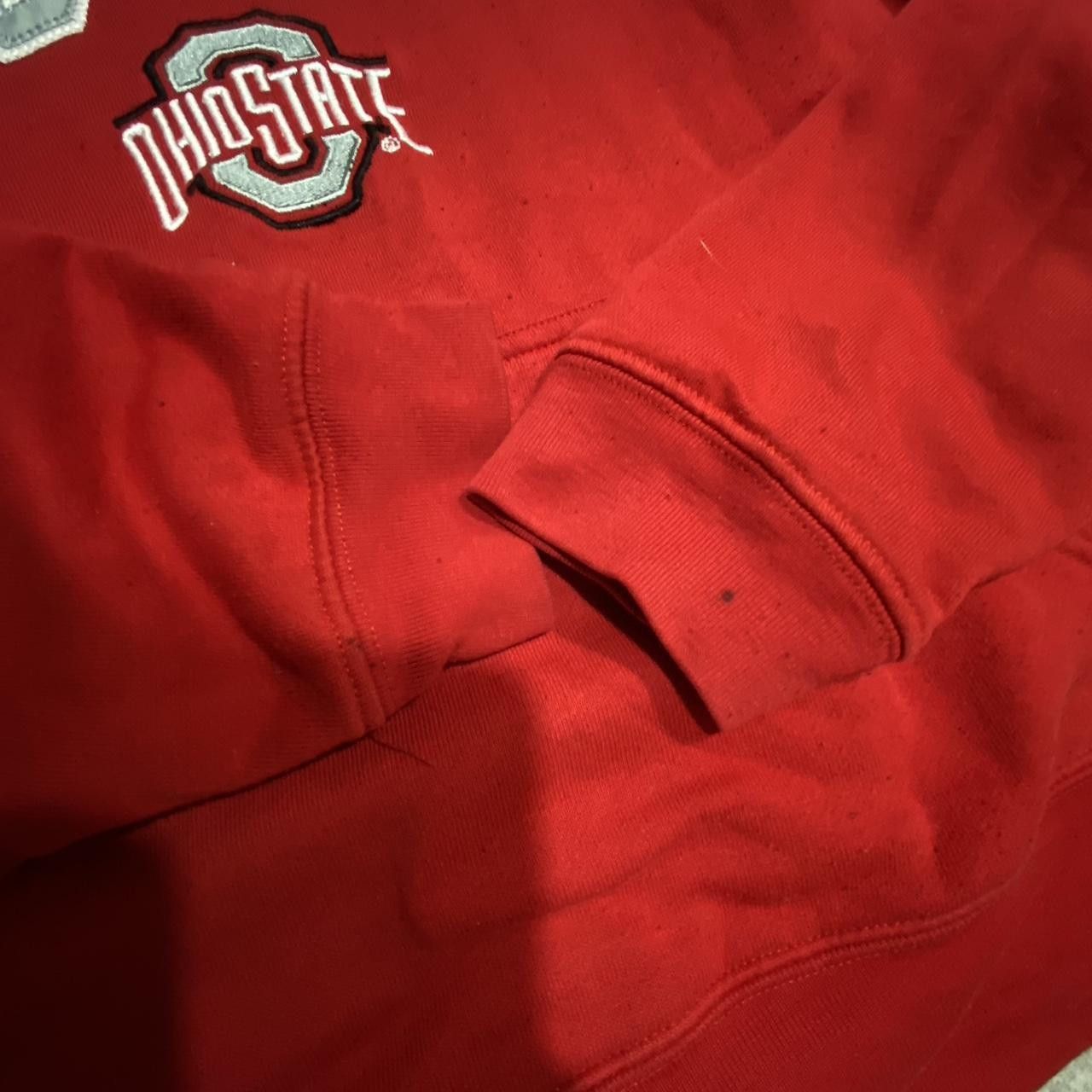Vintage Retro 90s Ohio State Embrodered Hoodie Red S Size US S / EU 44-46 / 1 - 4 Thumbnail