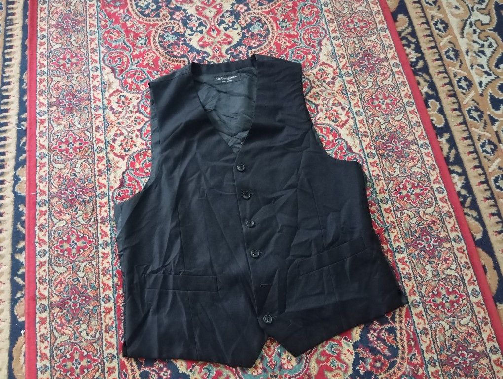 Yves Saint Laurent VTG Yves Saint Laurent YSL Vest Waistcoat Fashion Size US M / EU 48-50 / 2 - 1 Thumbnail