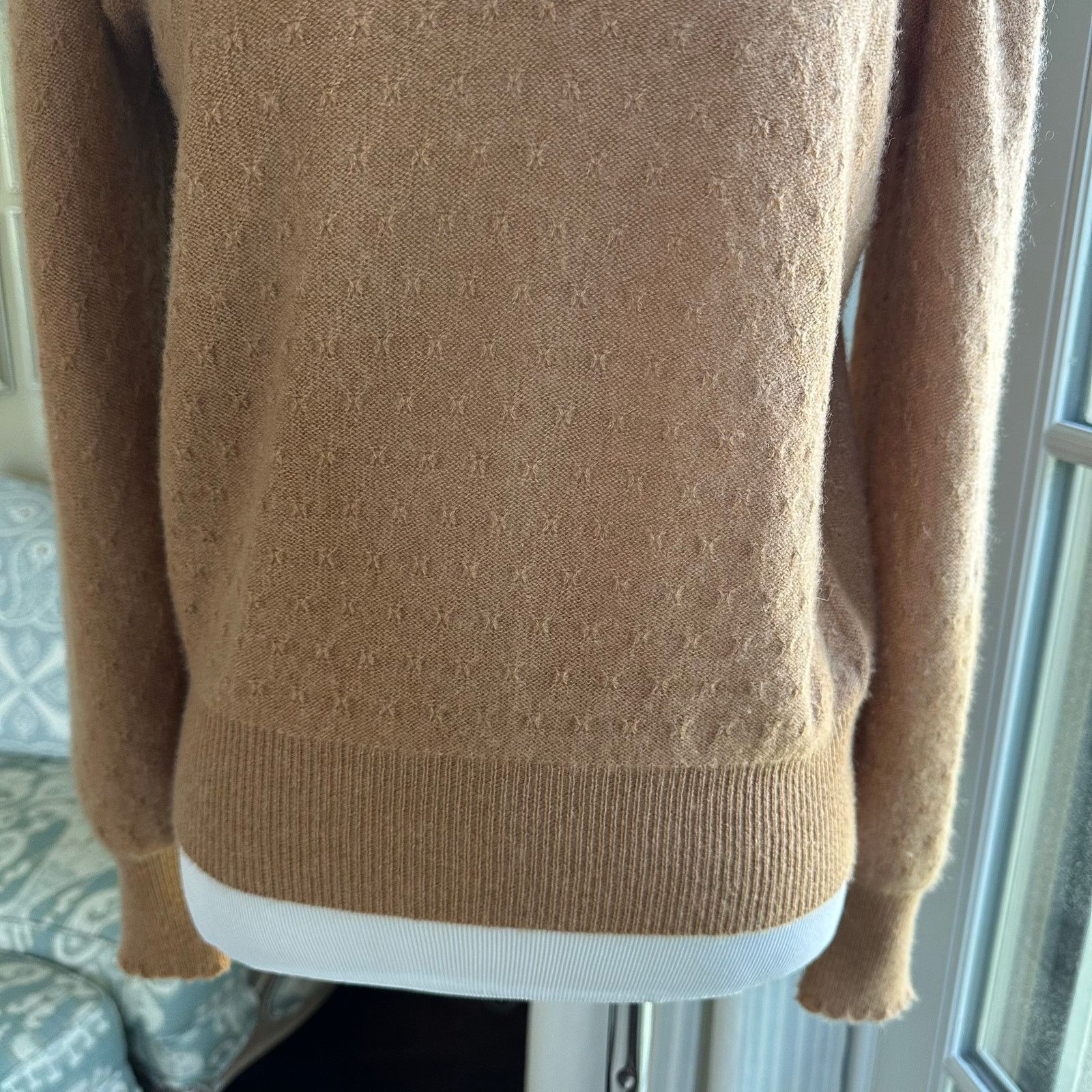 Frame Frame Cashmere Polo Sweater Camel Scallop Collar Size XS Size XS / US 0-2 / IT 36-38 - 3 Thumbnail