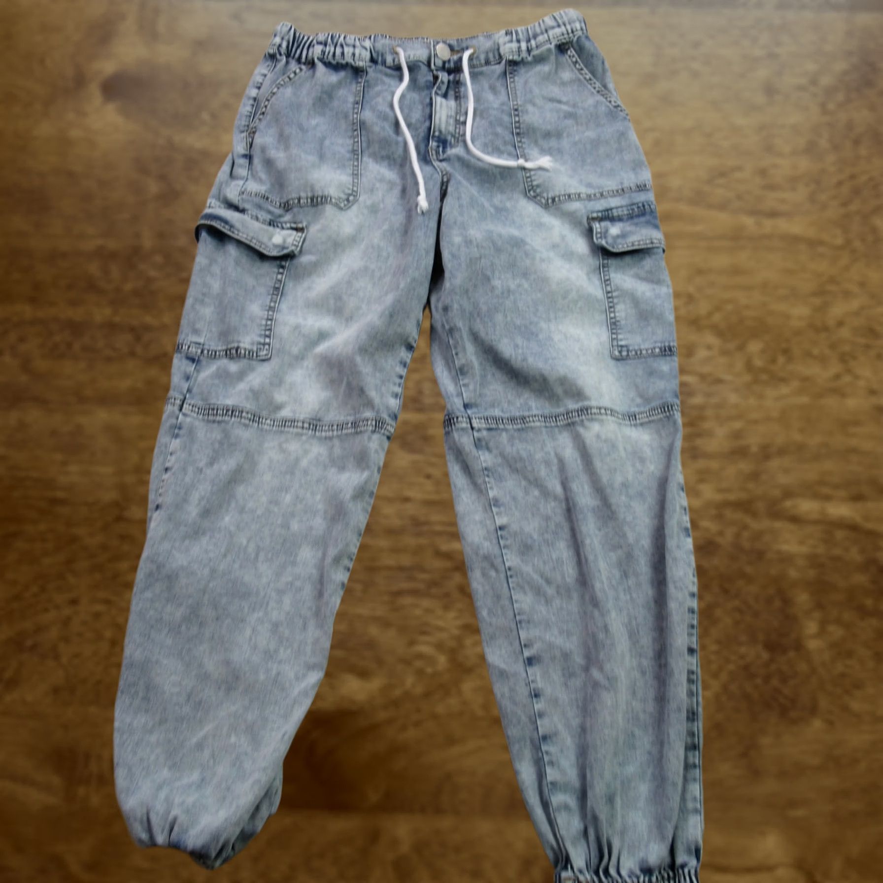 Vintage SO Pants Womens Large Hiking Pockets Drawstring Cargo Outdoors Blue Jogger Size 36" / US 14 / IT 50 - 1 Thumbnail