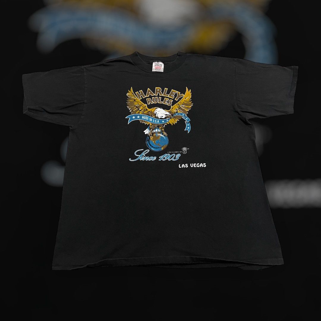 Harley Davidson × Vintage Harley Davidson Vintage Tee Size US XL / EU 56 / 4 - 1 Thumbnail