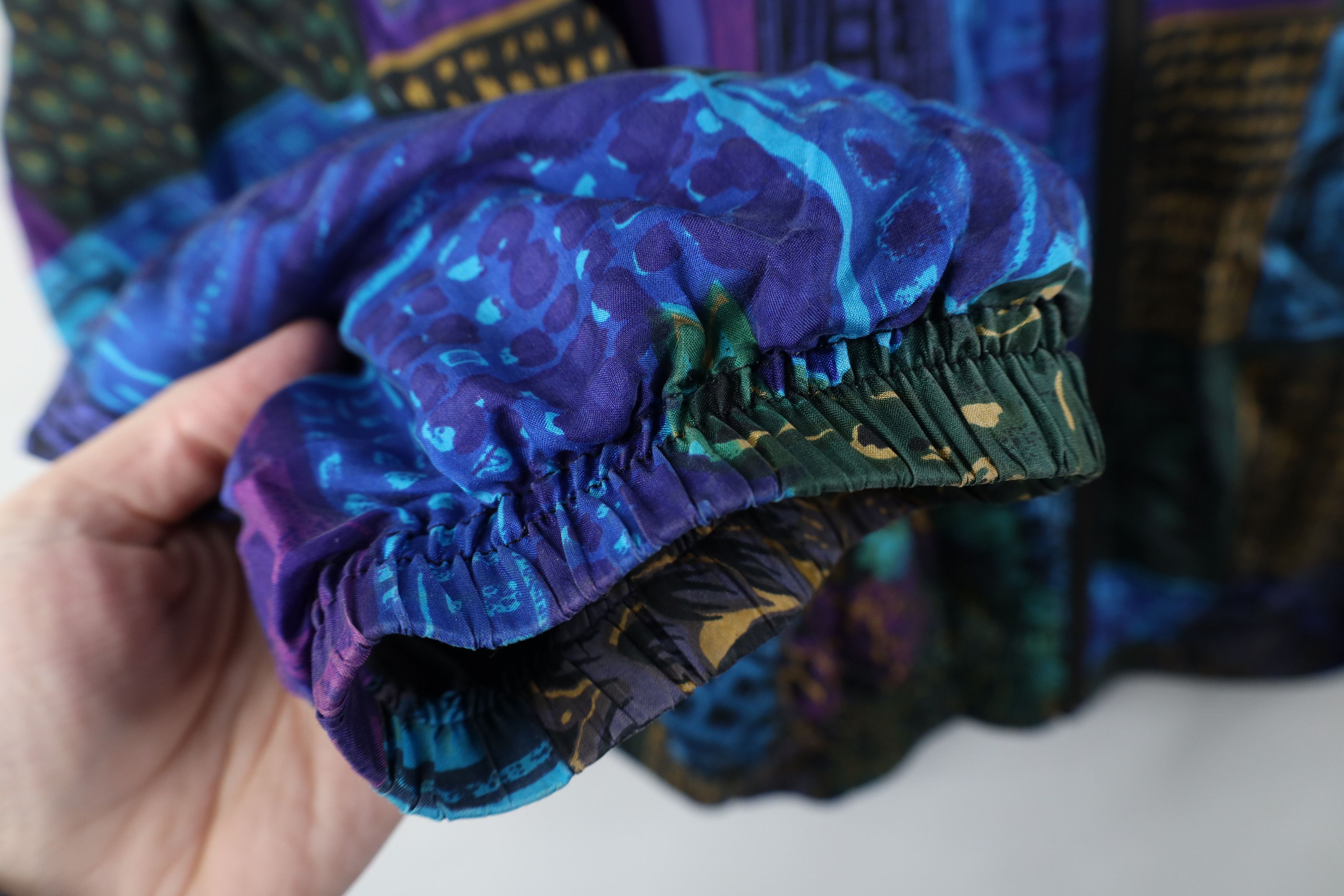 Vintage Vintage 90s Streetwear Flower Silk Full Zip Bomber Jacket Size L / US 10 / IT 46 - 5 Thumbnail