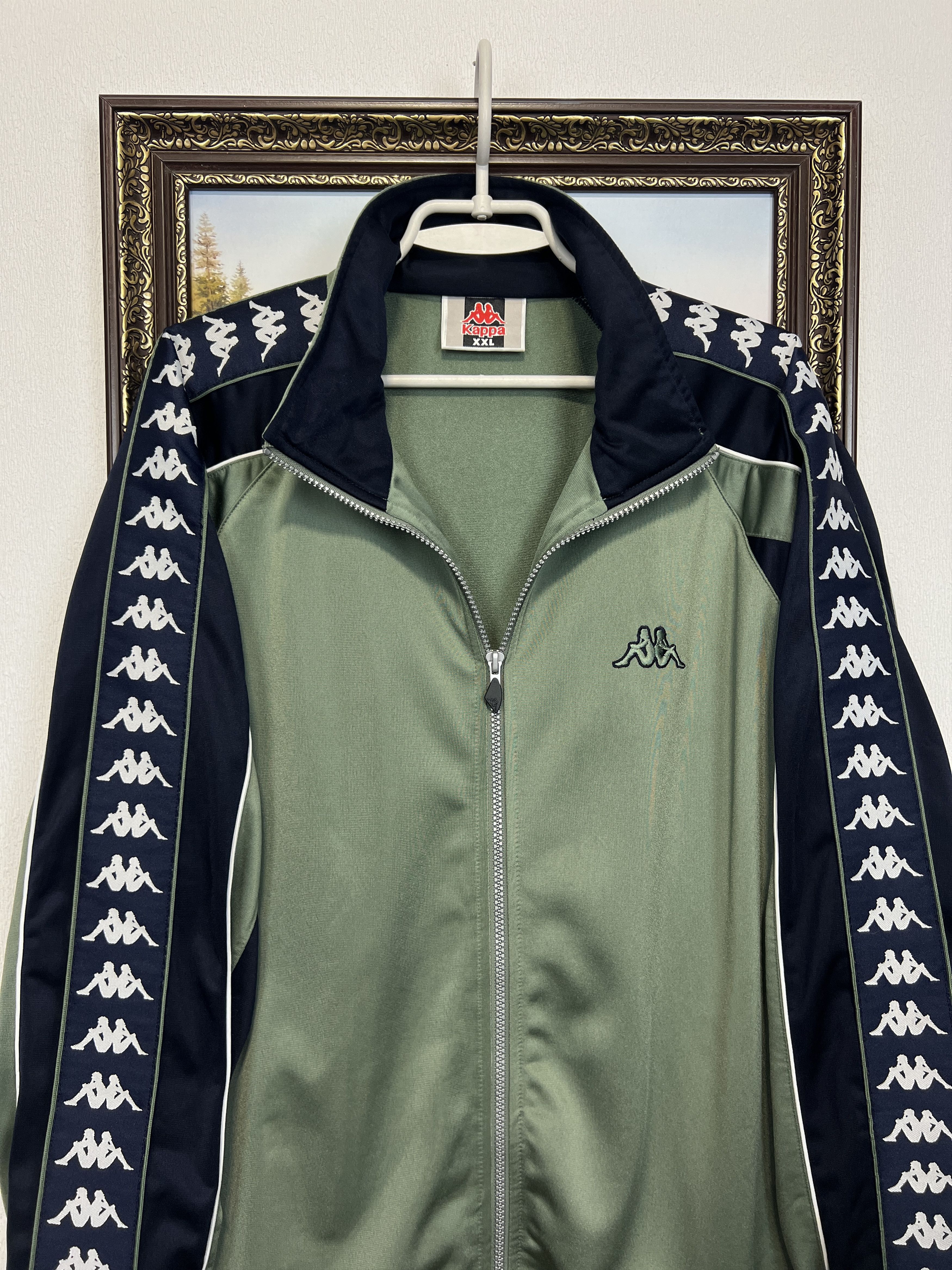 Kappa Vintage Olive Green Track Top Jacket Zip Sport Rare Hype Size US XXL / EU 58 / 5 - 2 Thumbnail