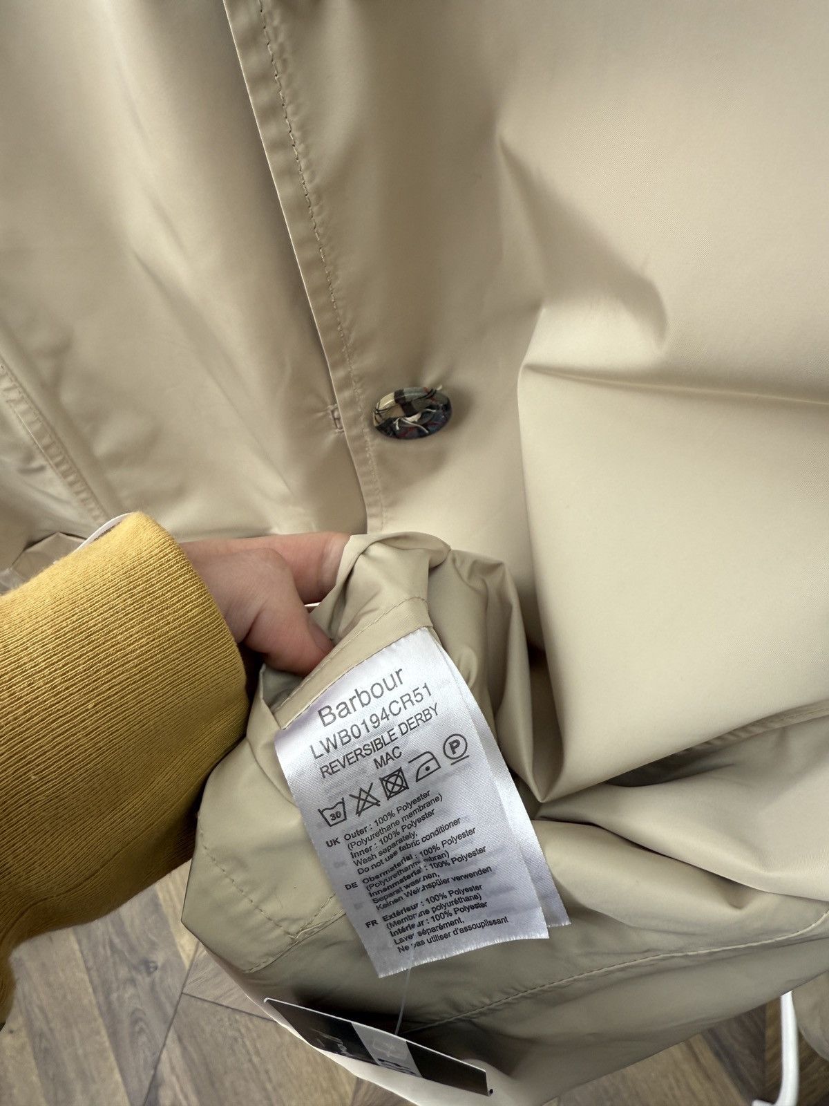 Barbour Vintage Barbour Reversible Derby Jacket Coat Beige Check Size L / US 10 / IT 46 - 4 Thumbnail