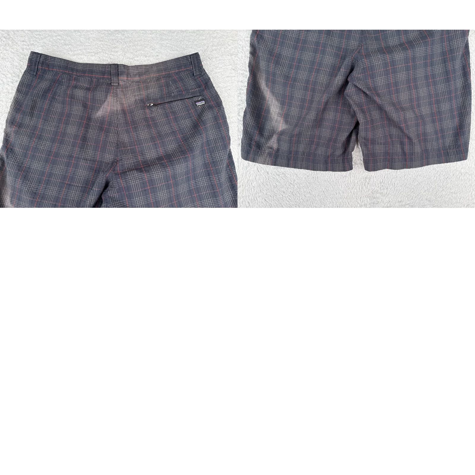 Patagonia Patagonia Shorts Mens 31 Black Plaid Thrift Shorts Polyester Blend Flat Front Size US 31 - 10 Thumbnail