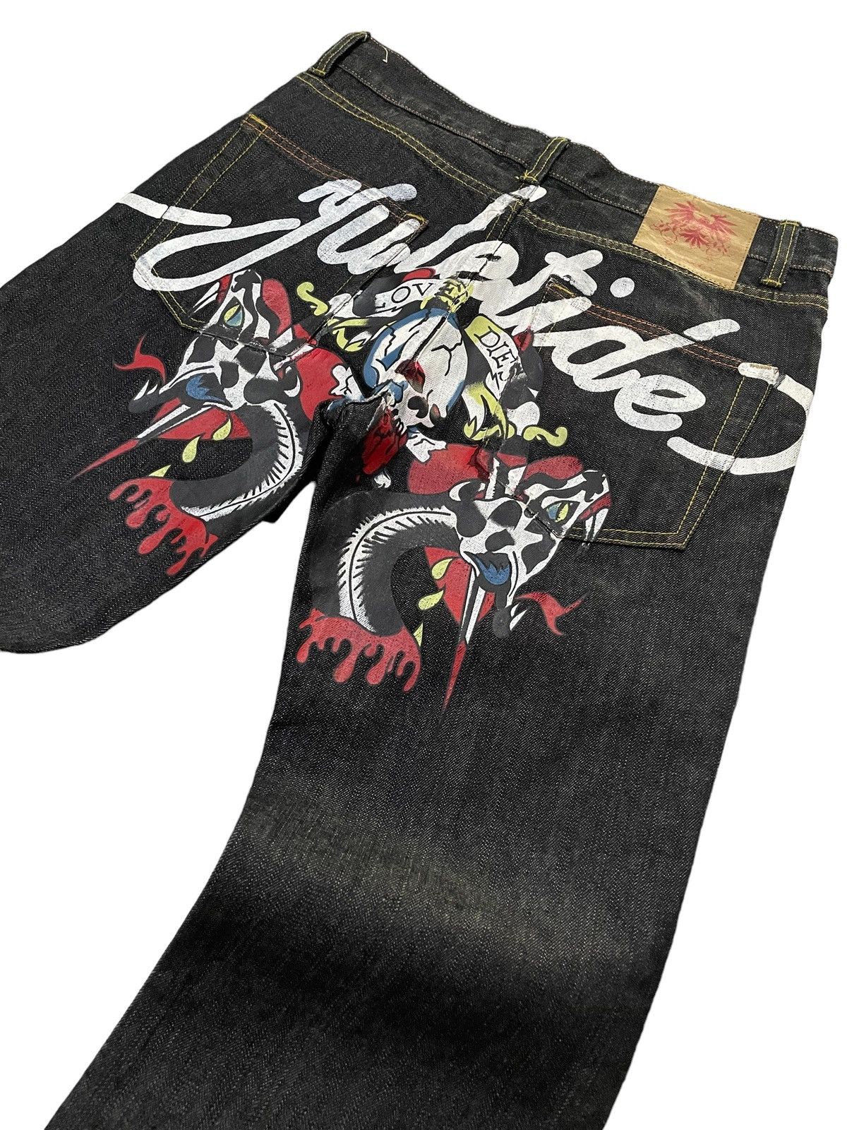 Hysteric Glamour × Japanese Brand × Maharishi Y2k Yuletide Japan Yakuza Tattoo Raw Jeans Size US 32 / EU 48 - 7 Thumbnail