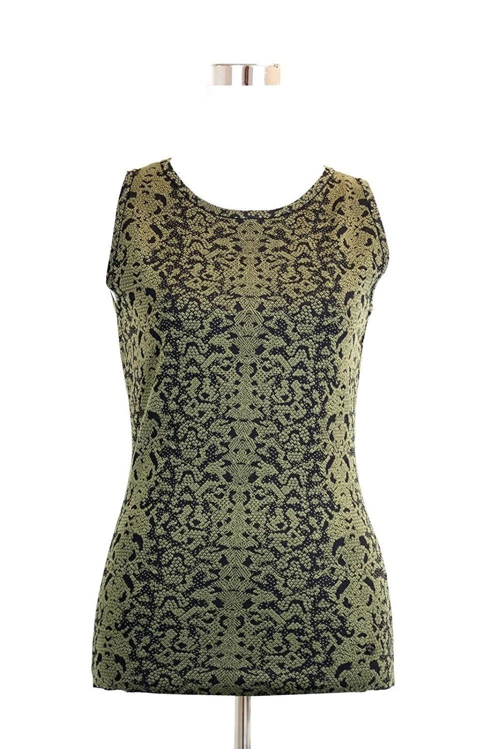 Gucci Women's Green Wool Small Python Printed Blend Tank Top Size S / US 4 / IT 40 - 1 Thumbnail