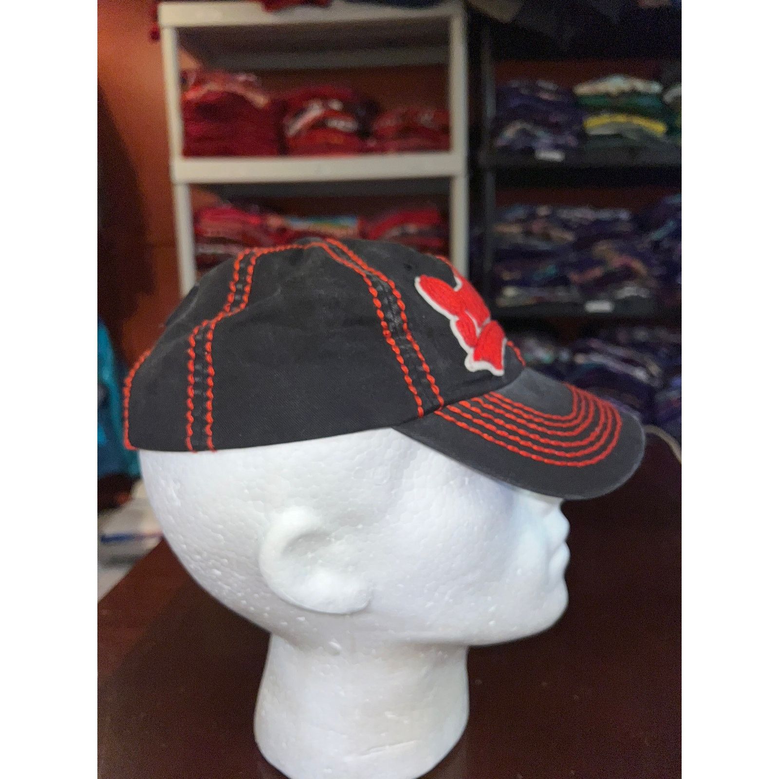 Robin Ruth Robin Ruth Hat Punta Cana Black Red Cap Headwear Size ONE SIZE - 6 Thumbnail