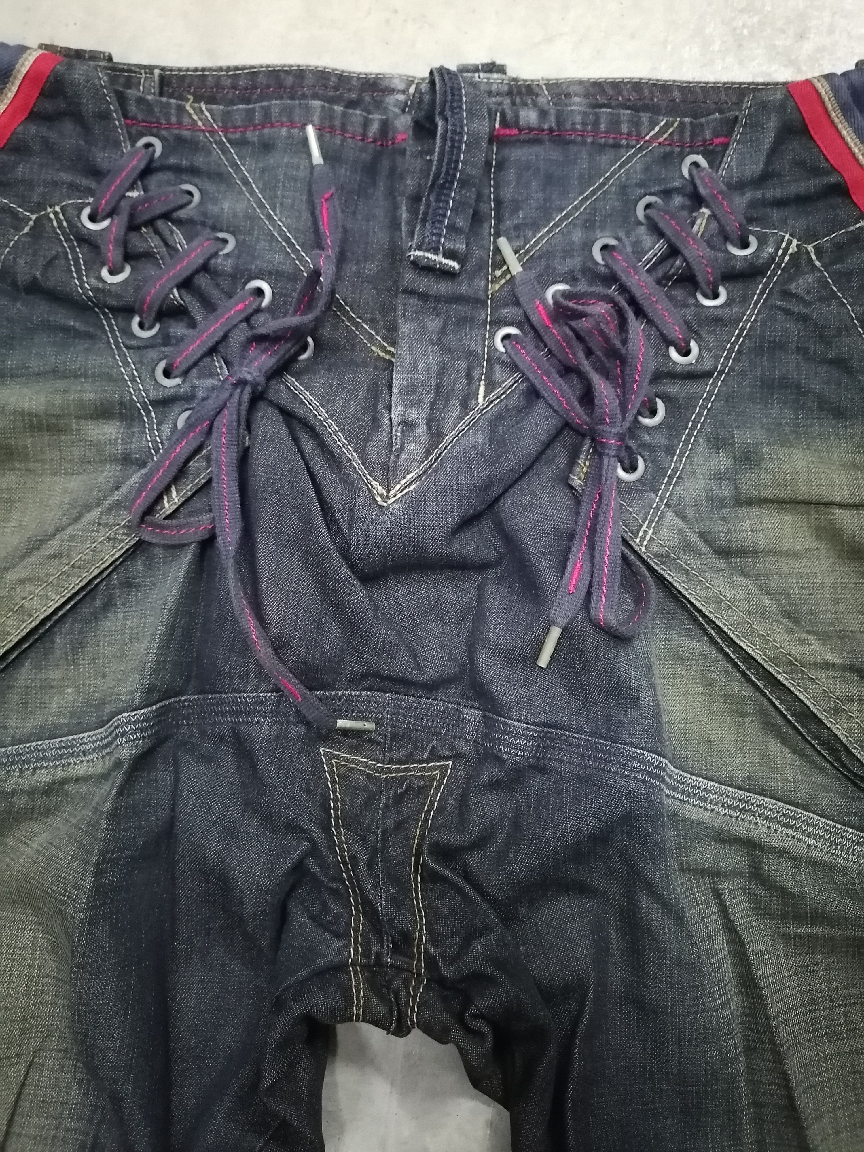 If Six Was Nine × Le Grande Bleu (L.G.B.) × Marithe + Francois Girbaud Flare Le Jean De Marithe Francois Girbaud Distressed Pants Size US 31 - 5 Thumbnail