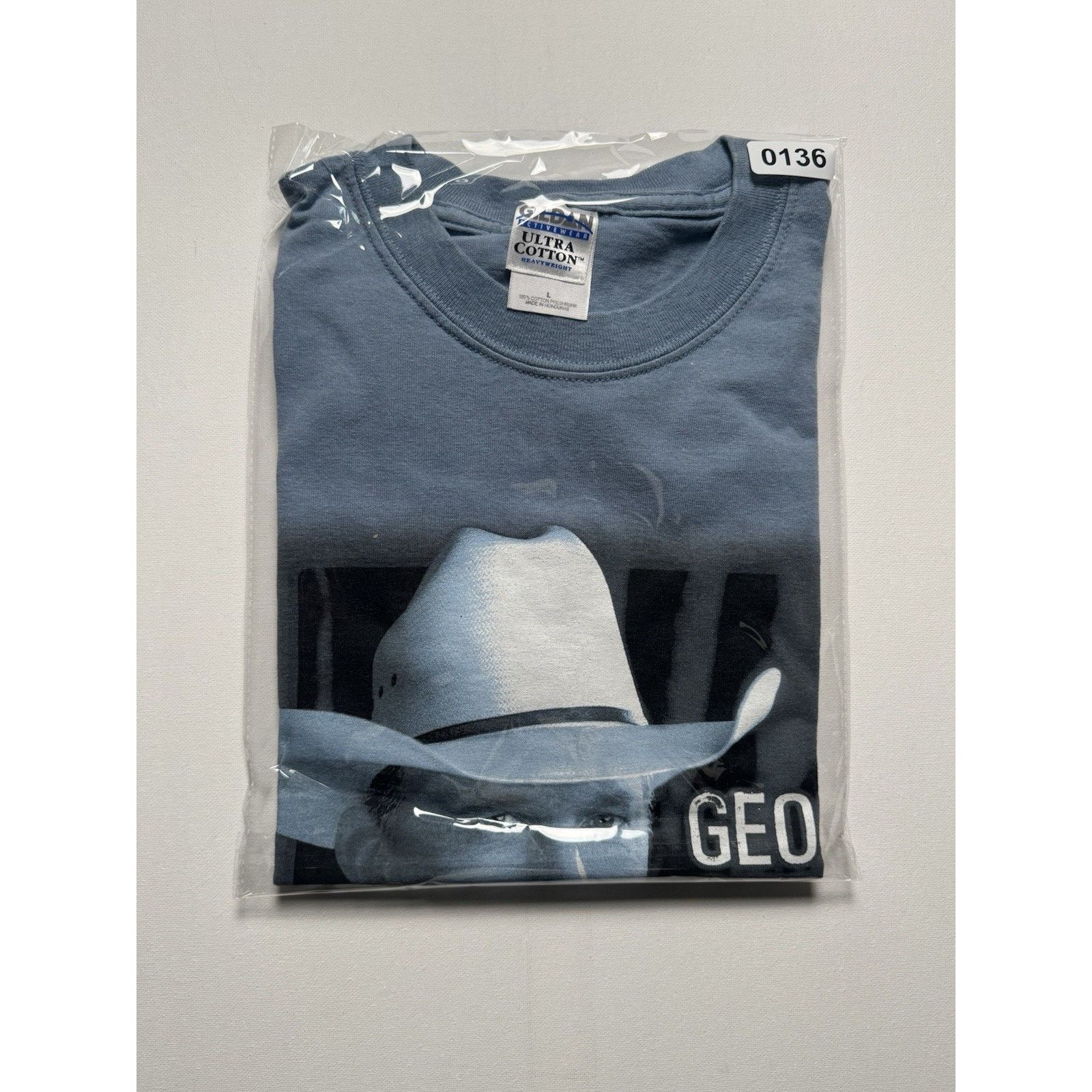 Vintage George Strait Somewhere Down In Texas Blue Country Shirt L Size US L / EU 52-54 / 3 - 7 Thumbnail