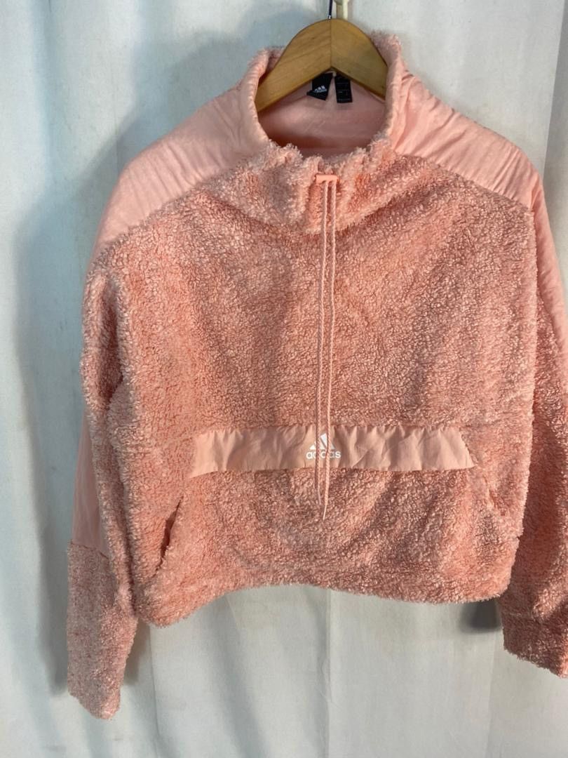 Adidas Adidas spellout fleece croptop sweater Size M / US 6-8 / IT 42-44 - 2 Thumbnail