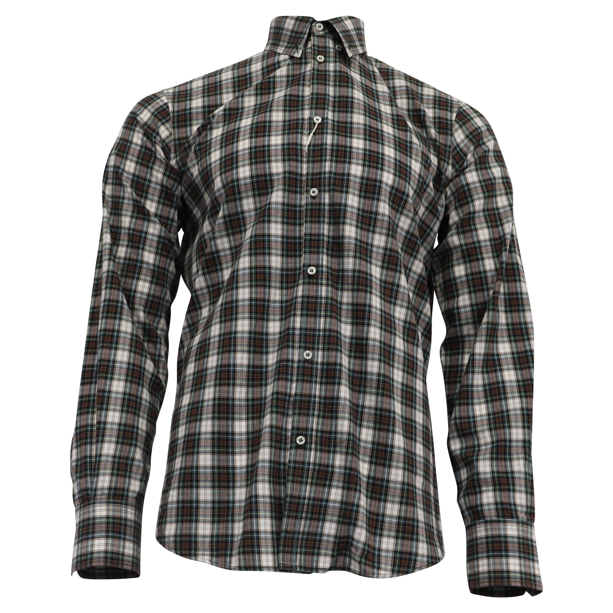 Dsquared2 Dsquared2 Plaid Long Sleeve Shirt in Multicolor Cotton Size US XL / EU 56 / 4 - 1 Thumbnail