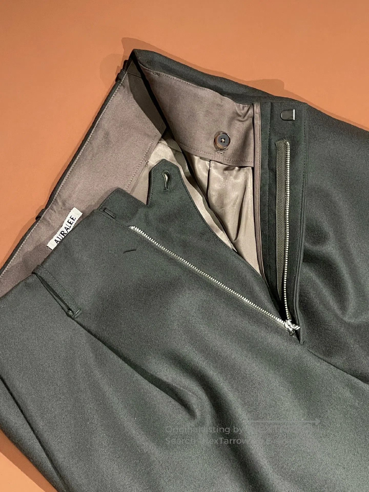 Auralee AURALEE Japanese Olive Green Wool Pants. Size US 26 / EU 42 - 6 Thumbnail