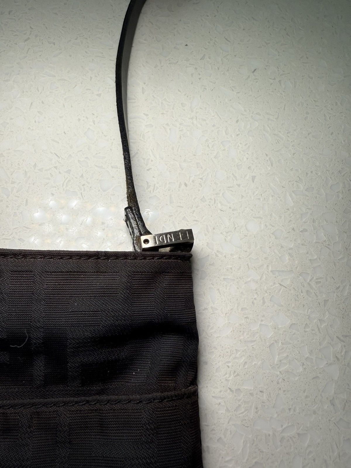 Fendi Vintage Fendi Black Zucchino Shoulder Bag Size ONE SIZE - 7 Thumbnail
