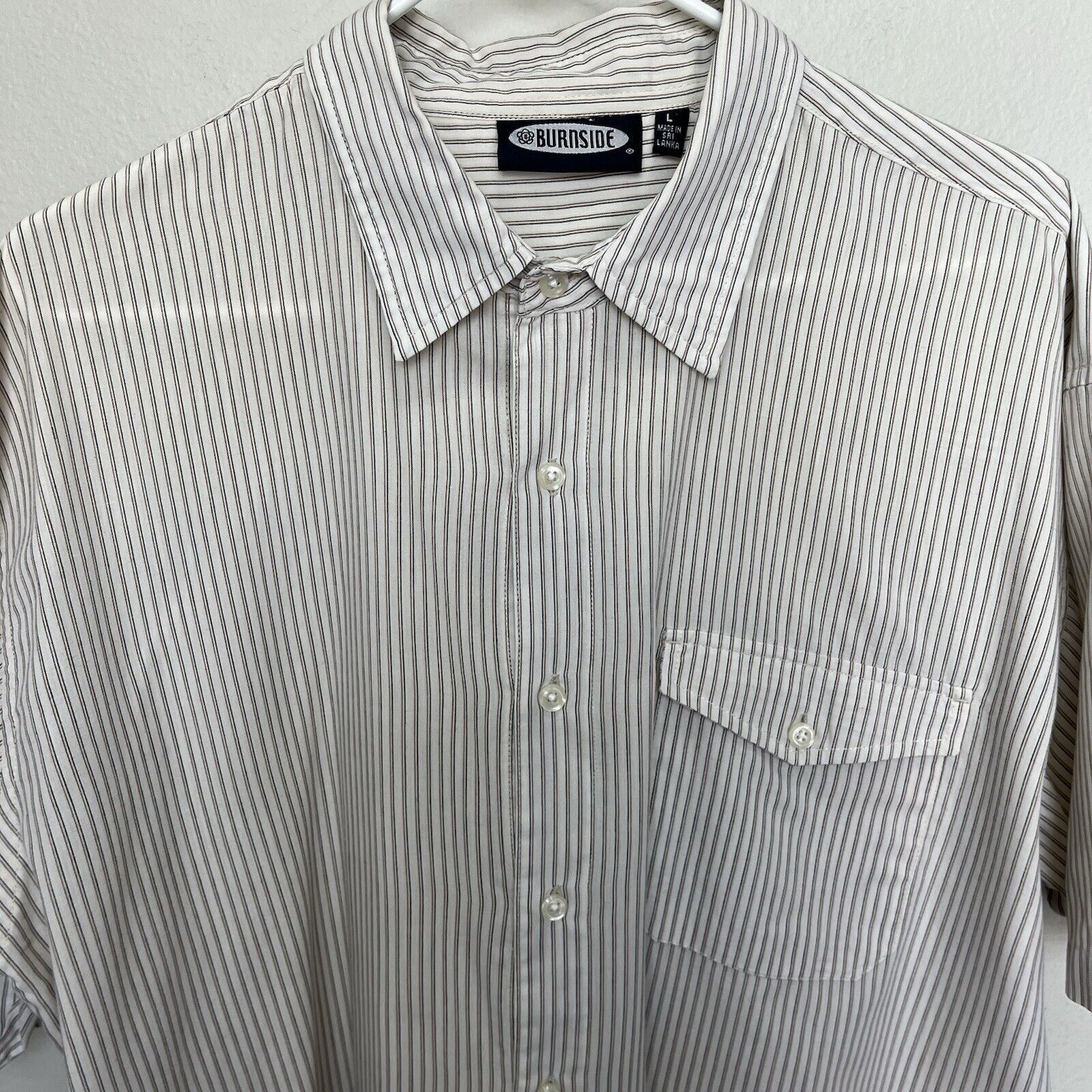 Burnside Burnside | Lightweight Striped Button Short Sleeve Shirt Lar Size US L / EU 52-54 / 3 - 4 Thumbnail