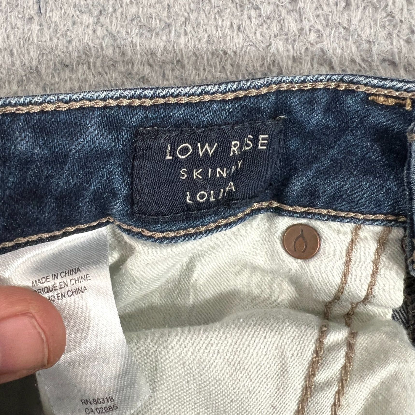 Lucky Brand VINTAGE Lucky Brand Womens Jeans Skinny Low Rise Denim 10 Blue Stretch 90s Girls Size 32" / US 10 / IT 46 - 7 Thumbnail