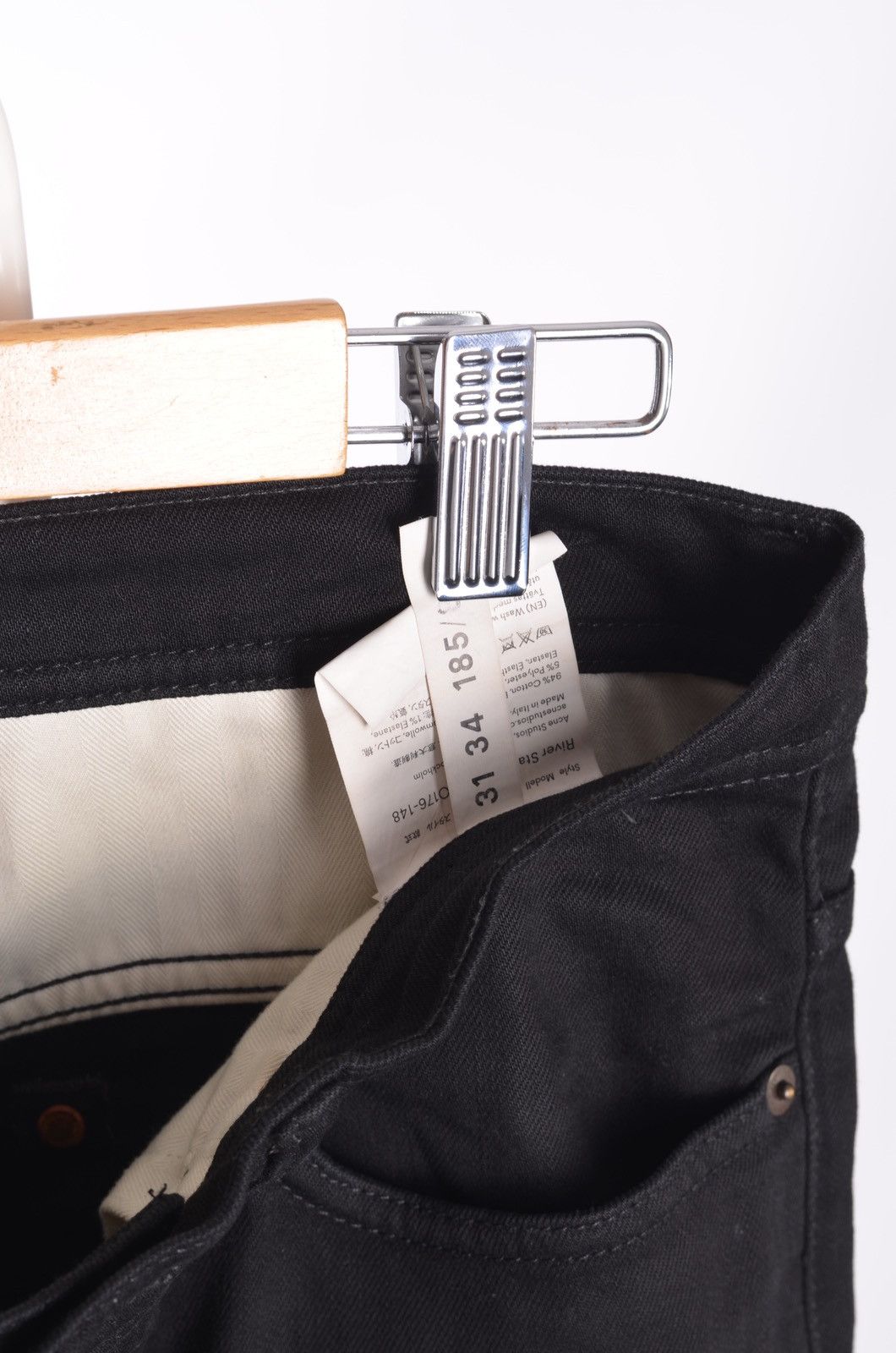 Acne Studios Acne Studios Bla Konst - RIVER STAY BLACK Cropped Denim Jean Size US 31 - 5 Thumbnail