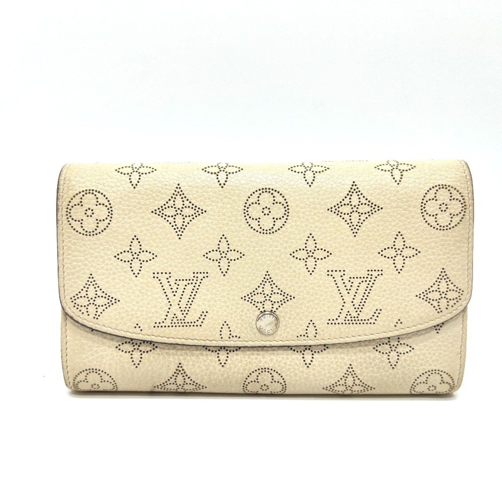 Louis Vuitton LOUIS VUITTON M60177 Portefeuille Iris Wallet, Monogram Mahina Leather, Women's, Ivory and White Size ONE SIZE - 1 Thumbnail