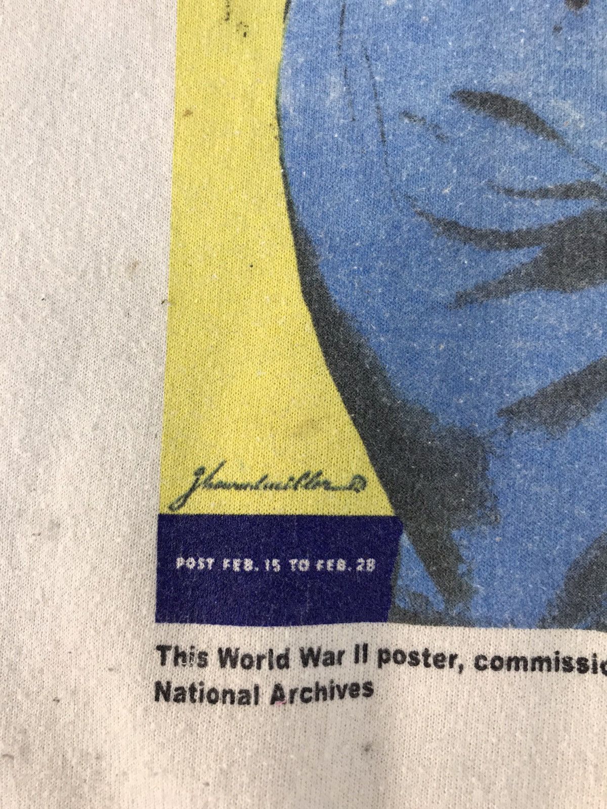 Jerzees × Vintage Vintage Sweatshirt Rosie The Riveter World War 2 Poster Size US M / EU 48-50 / 2 - 6 Thumbnail
