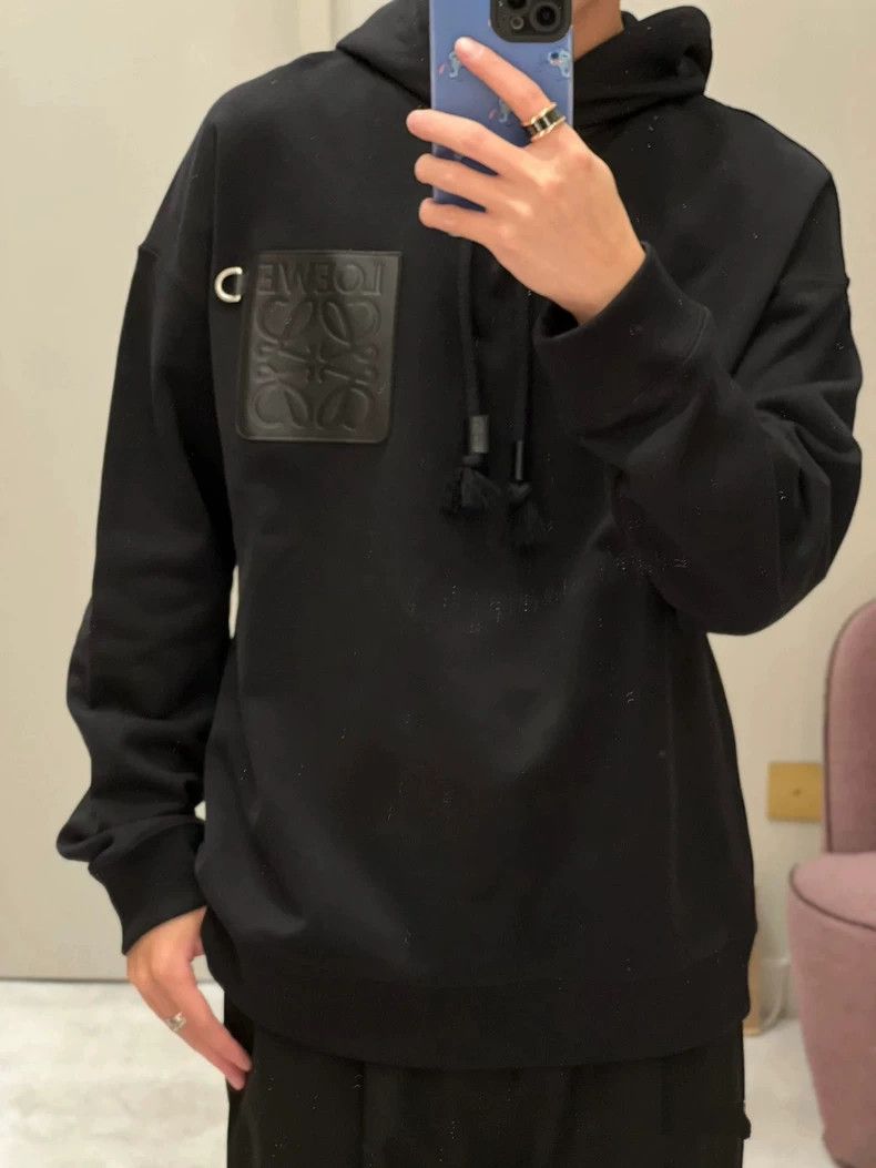 Loewe Loewe FW22 solid color Logo label drawstring hooded sweate Size US S / EU 44-46 / 1 - 6 Thumbnail