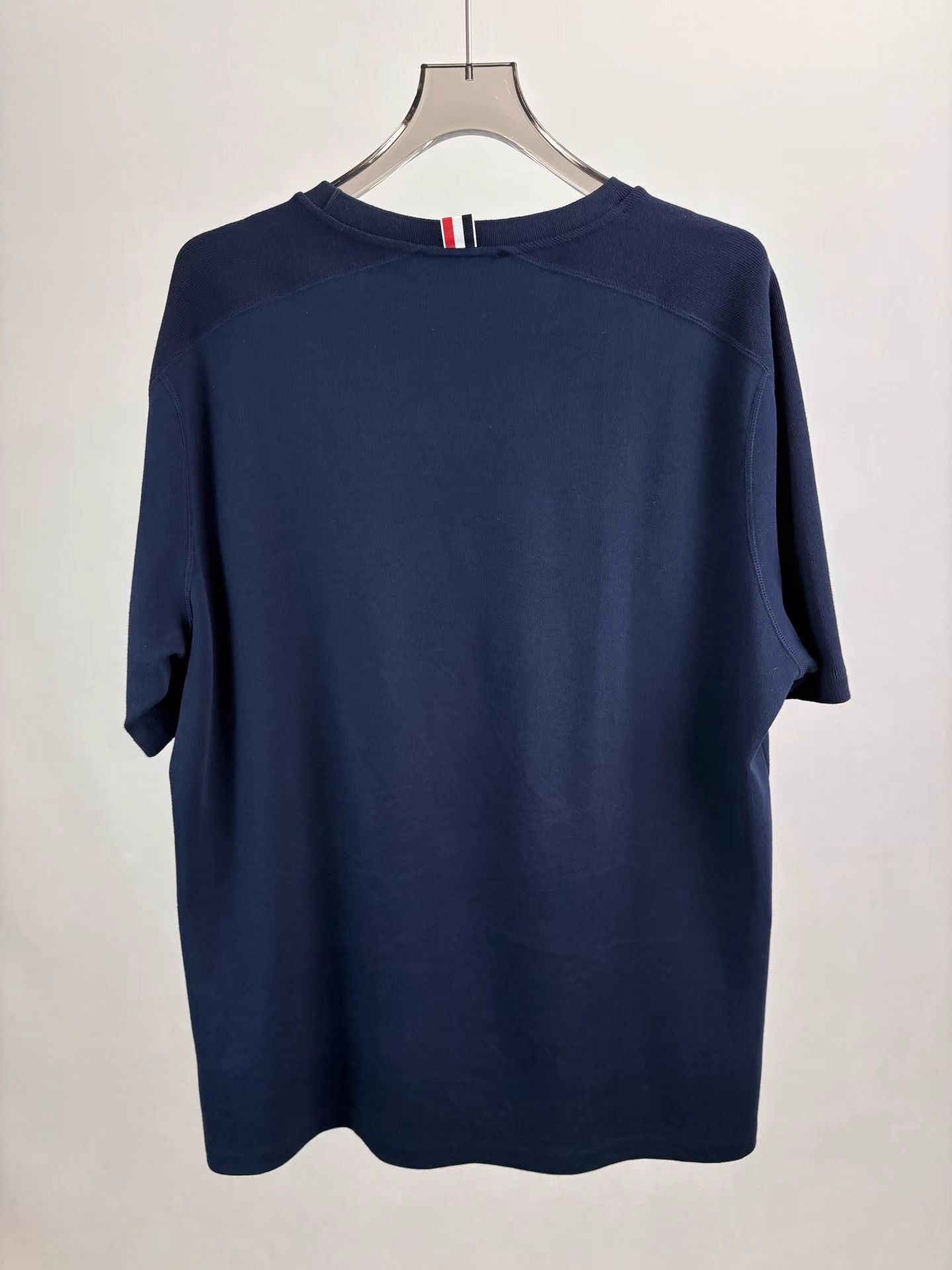 Thom Browne THOM BROWNE Navy Four-Bar Short Sleeve K1 Size US XXL / EU 58 / 5 - 2 Thumbnail