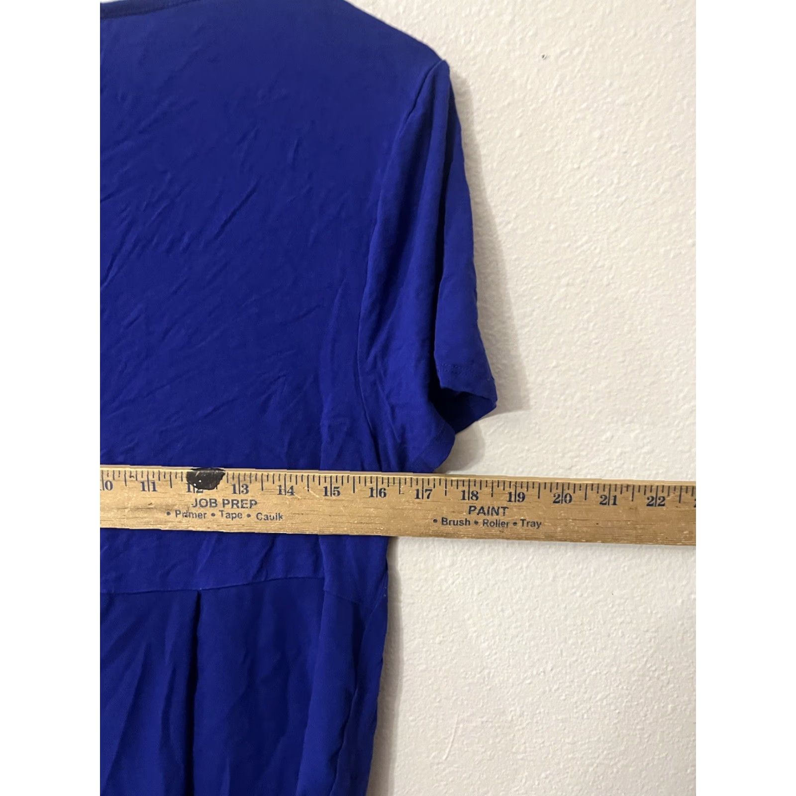 Vince Camuto Vince Camuto Women's Tee Short Sleeve Sheer Shirttail Hem Royal Blue M Size M / US 6-8 / IT 42-44 - 5 Thumbnail