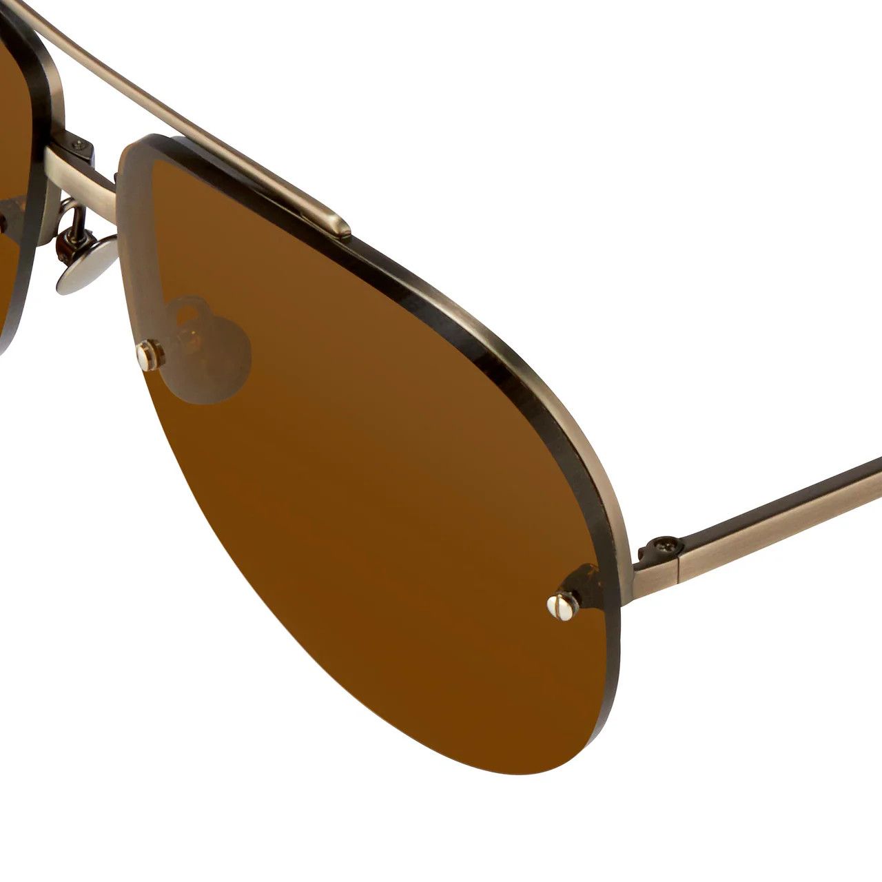 Ann Demeulemeester Ann Demeulemeester Sunglasses White Gold and Brown Size ONE SIZE - 3 Thumbnail