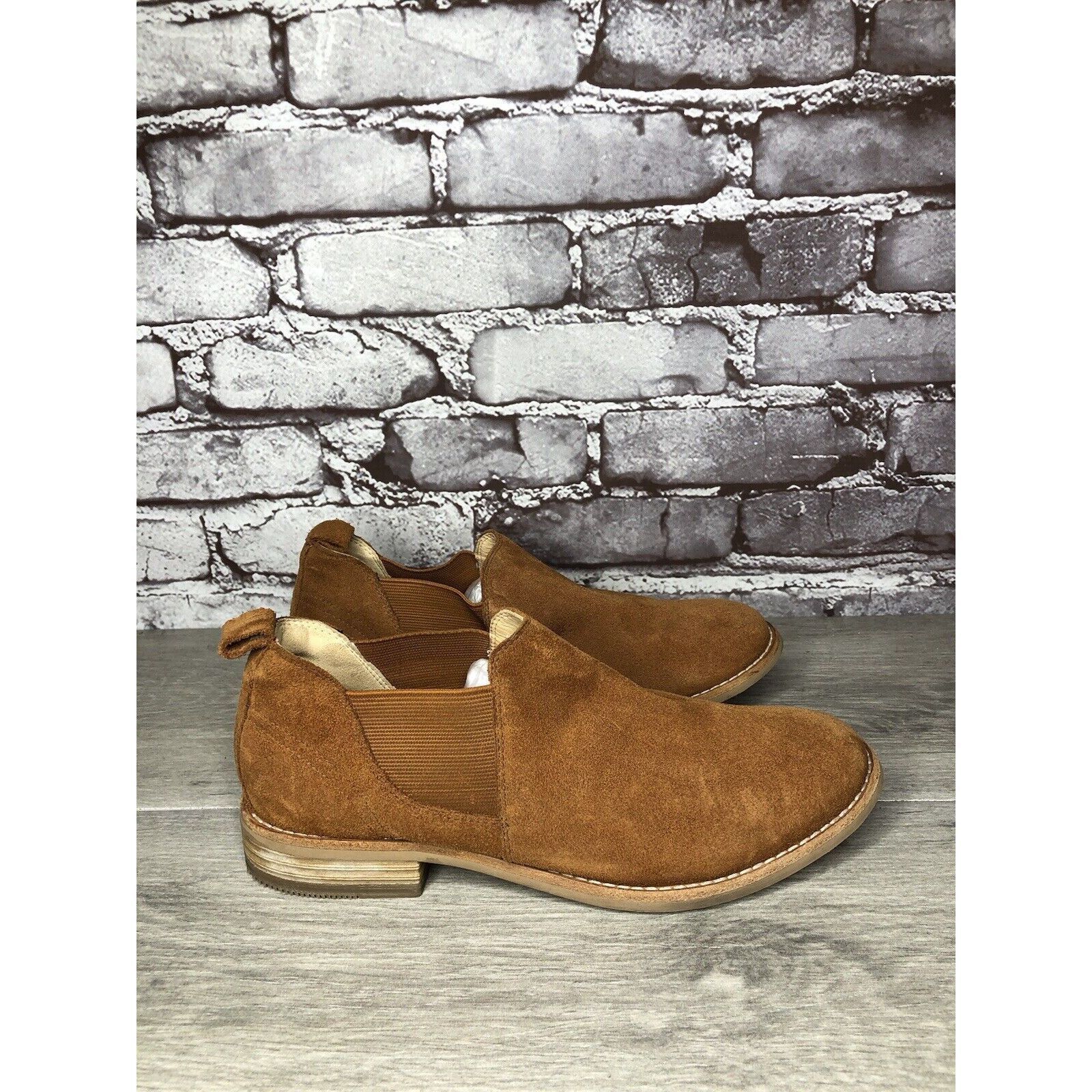 Clarks Clarks Camel Tan Suede Leather Block Heel Low Cut Booties Wo Size US 7 / IT 37 - 5 Thumbnail