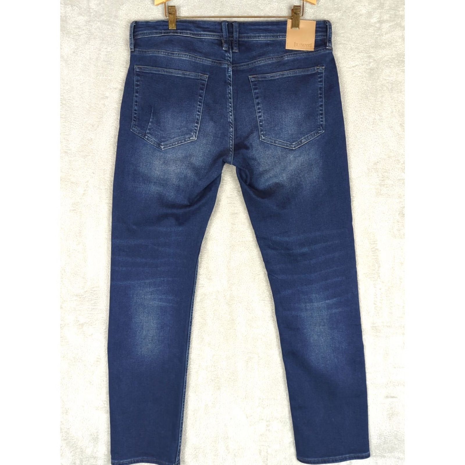 Vintage BLANKNYC Men's Wooster Slim Fit Jeans Size 34 dark wash stretch Straight leg Size US 34 / EU 50 - 2 Thumbnail