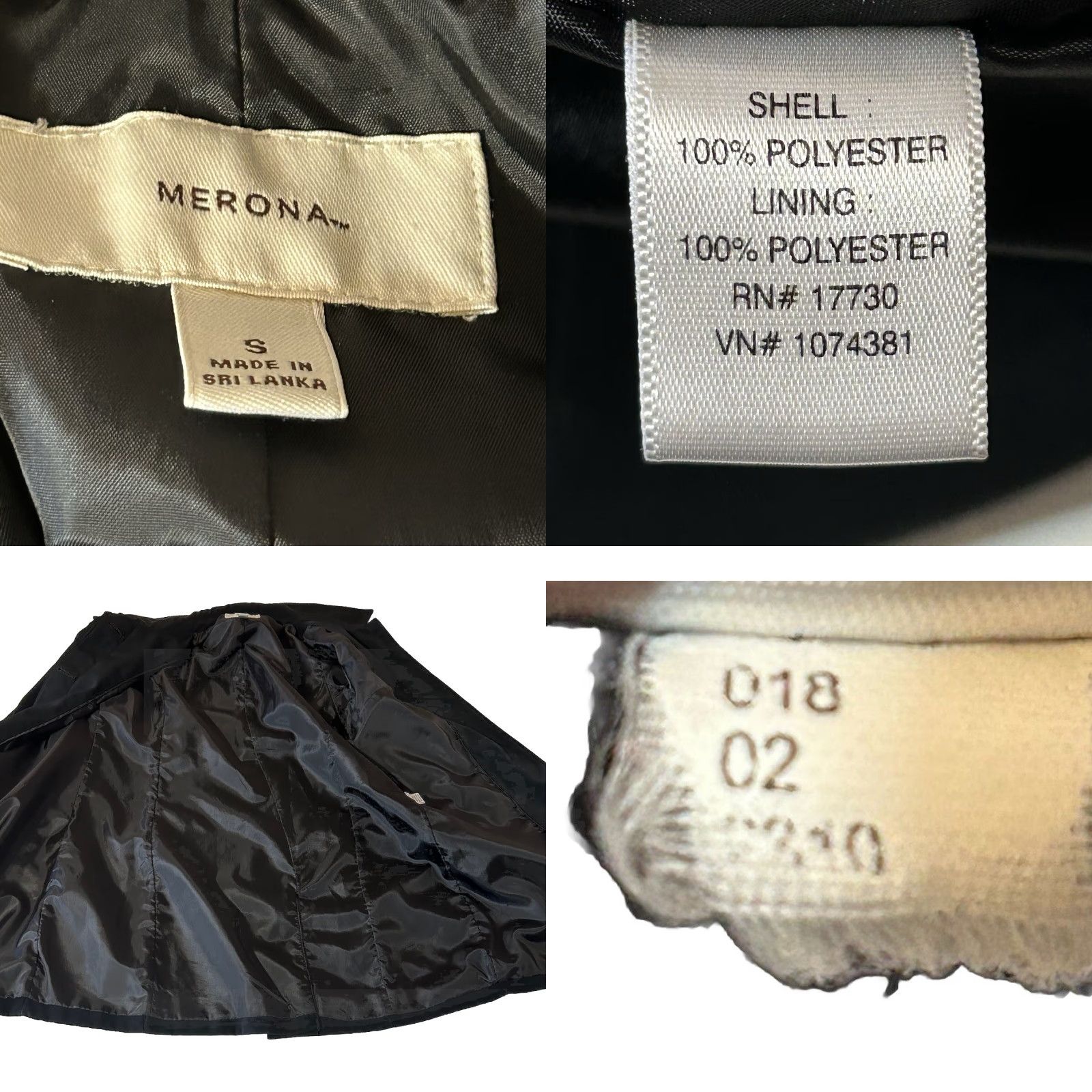 Merona VINTAGE Merona Coat Women Small Black Button Up Collar VN#1074381 RN#17730 Peacoat Size S / US 4 / IT 40 - 8 Thumbnail