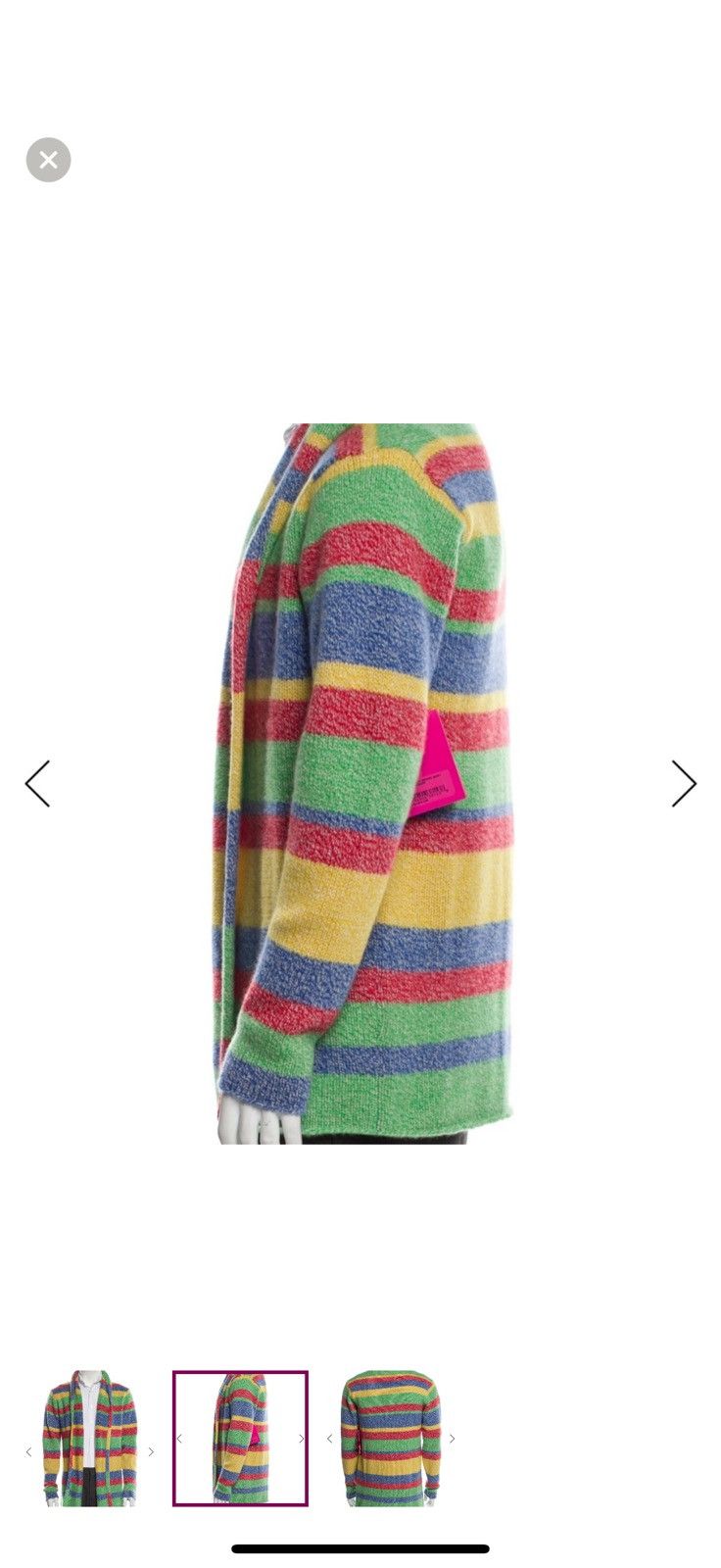 The Elder Statesman The Elder Statesman Multicolor Striped Cashmere Cardigan Size US XS / EU 42 / 0 - 3 Thumbnail