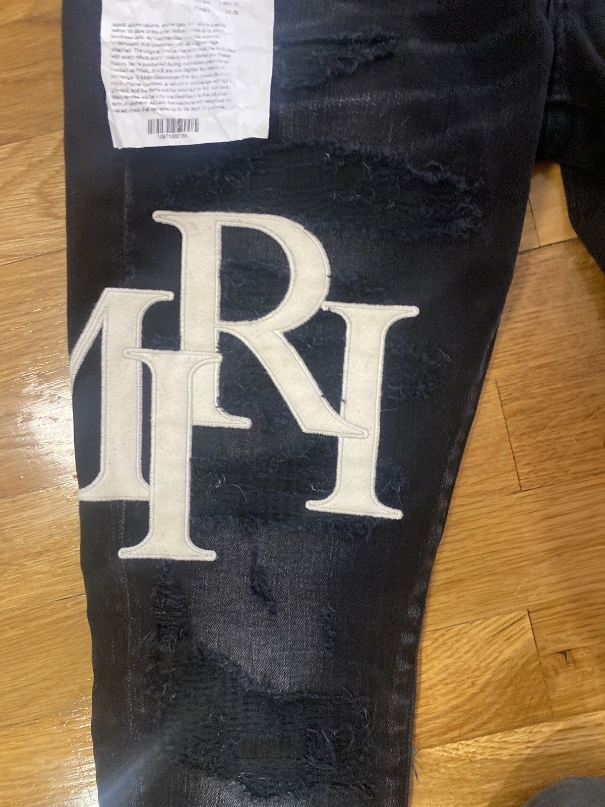 Amiri × Vintage Amiri staggered logo aged skinny jeans Size US 29 - 5 Thumbnail