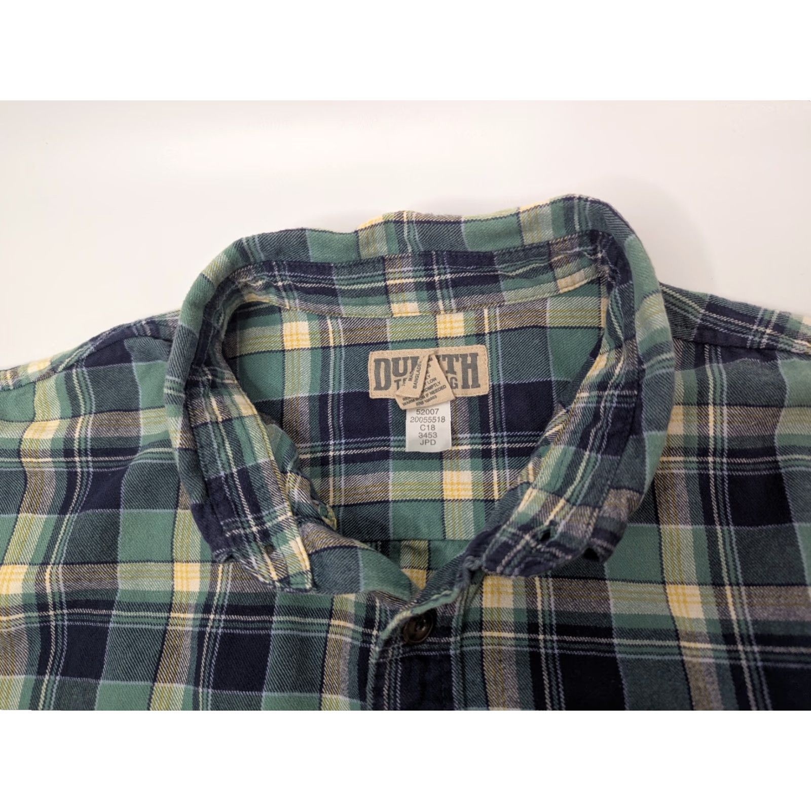 Duluth Trading Company Duluth Trading Men's XL Free Swingin Flannel Shirt Blue Plaid Button-Up Relaxed Fit Size US XL / EU 56 / 4 - 7 Thumbnail