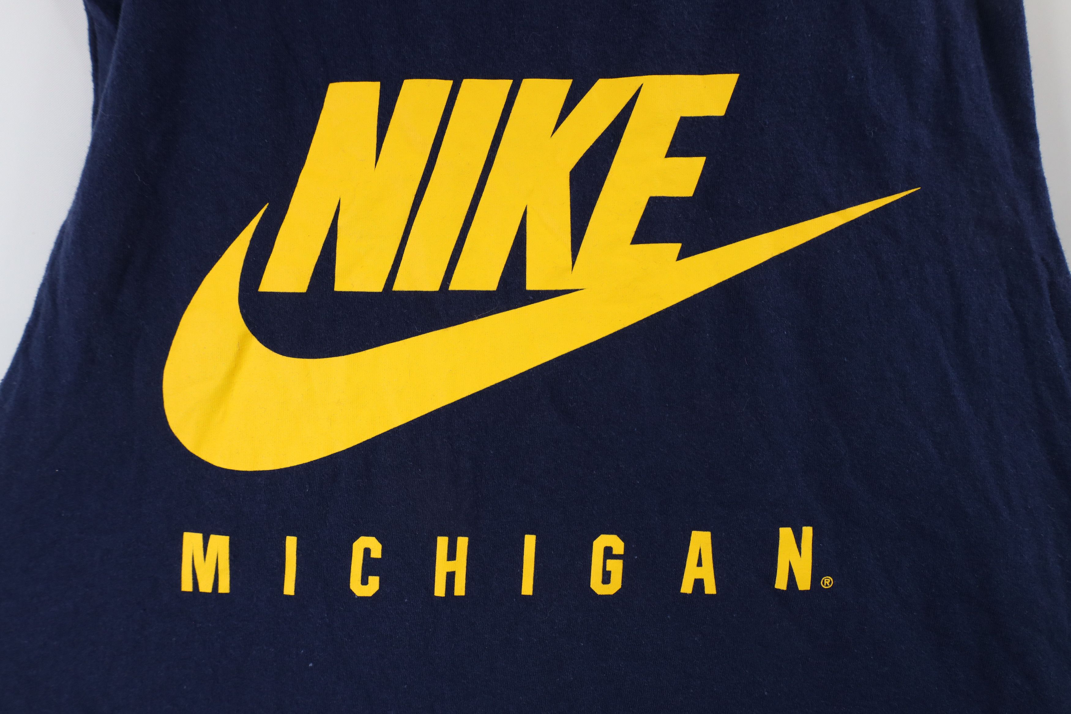 Nike × Vintage Nike Logo University of Michigan Cut Off Sleeveless T-Shirt Size US L / EU 52-54 / 3 - 4 Thumbnail