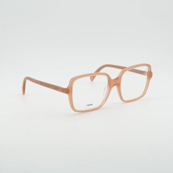 Celine Celine CL50076I 074 Eyeglasses Flamed Havana 57mm Square Size ONE SIZE - 3 Thumbnail