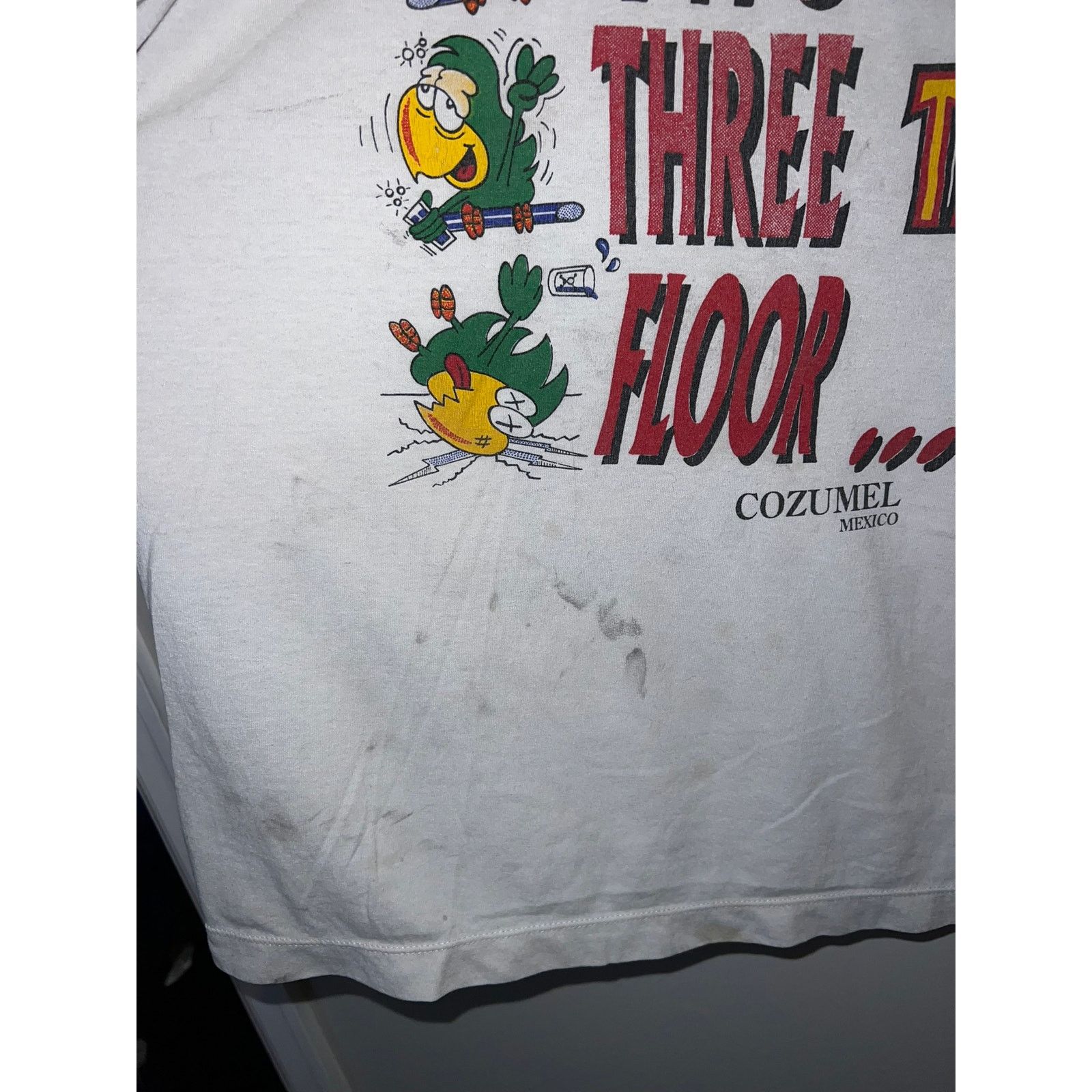 Vintage Vintage Tequila Shirt One Two Three Floor Mexico Worn 90s XL Size US XL / EU 56 / 4 - 4 Thumbnail