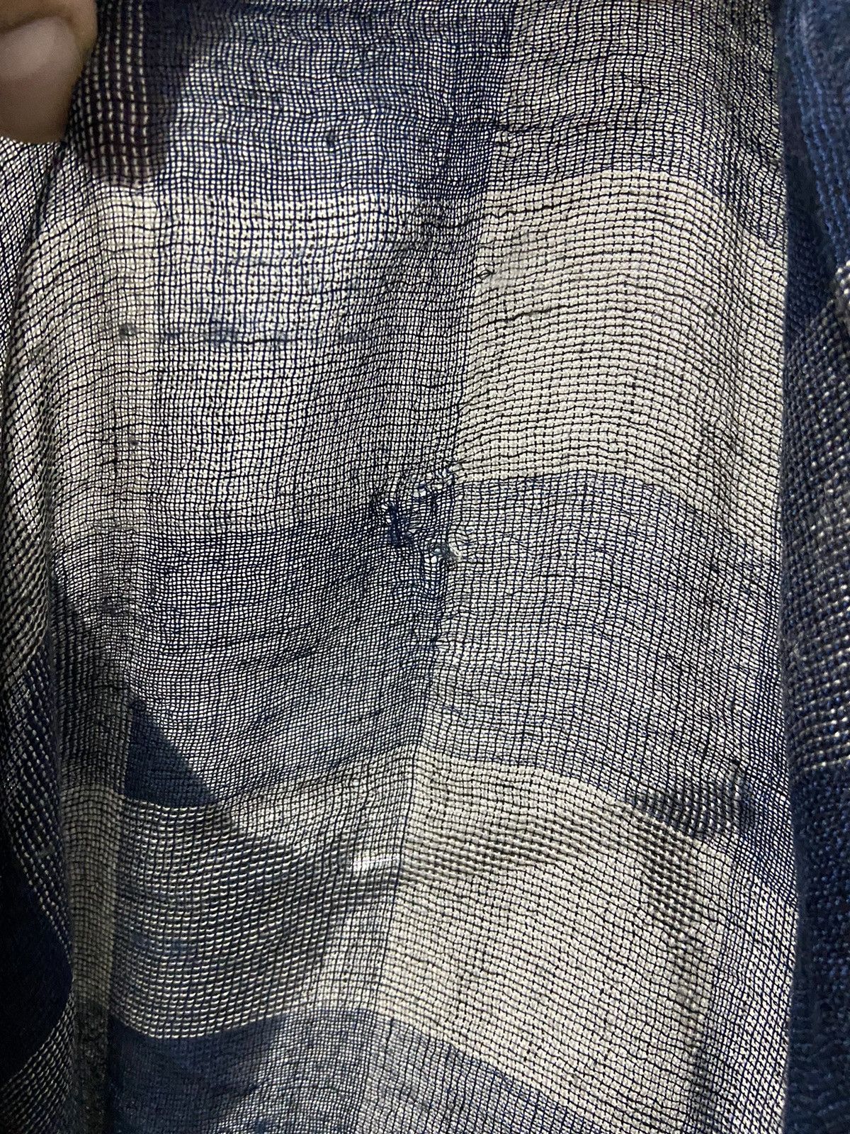 Gucci × Vintage Gucci big scarf check mesh vintage small logo silk linen Size ONE SIZE - 9 Thumbnail