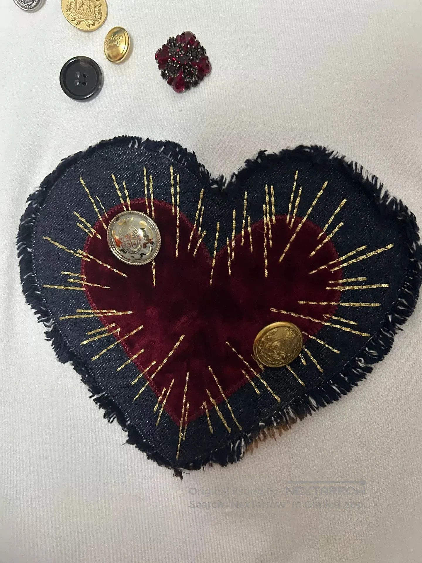 Dolce & Gabbana Dolce & Gabbana Heart Embroidery T-shirt. Size XS / US 0-2 / IT 36-38 - 4 Thumbnail