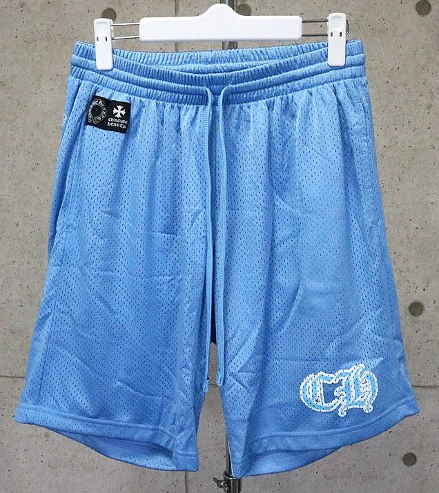 image of Chrome Hearts Basketball Shorts in Blue, Men's (Size 30)