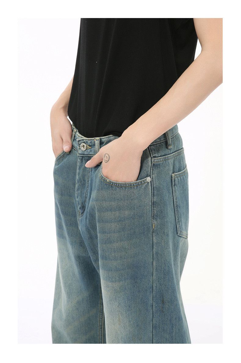 Japanese Brand Men's Japanese retro vibe style straight leg wide-leg jeans Size US 32 / EU 48 - 5 Thumbnail