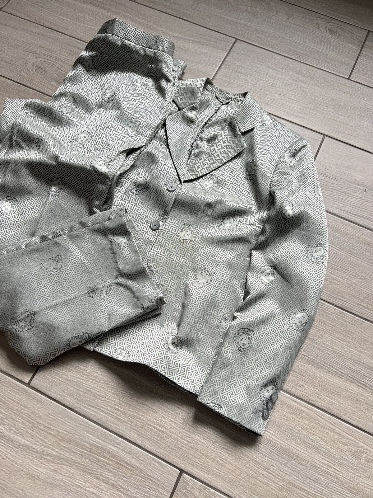 Versace VINTAGE Archive Versace Suits Medusa Pants Blazer Monogram Size L / US 10 / IT 46 - 3 Thumbnail