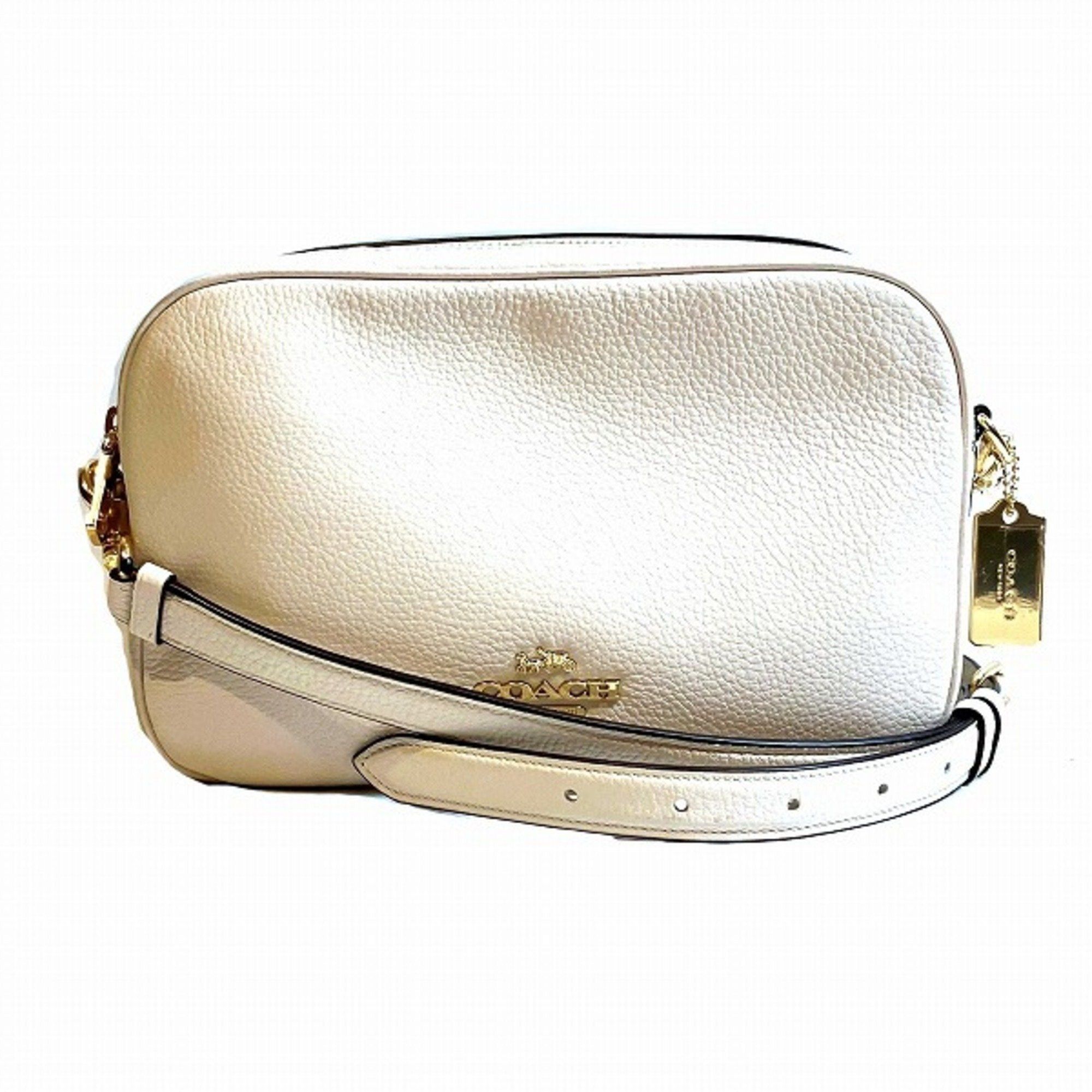 image of Coach F39856 Pebbled Leather Jess Crossbody Bag Shoulder Ladies in White, Women's