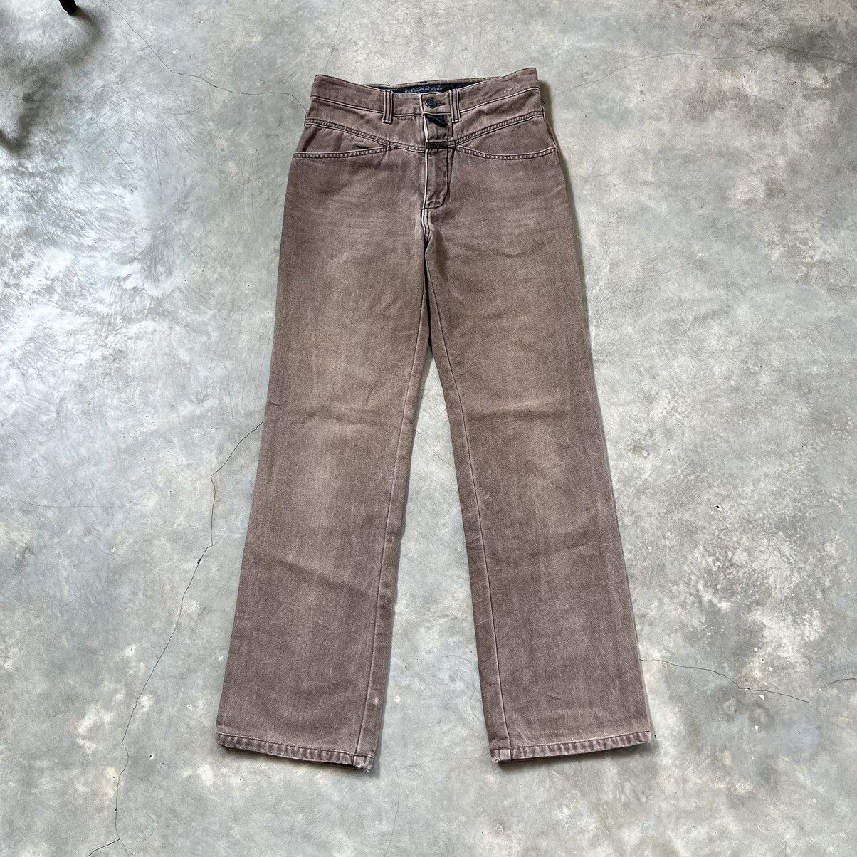 Marithe + Francois Girbaud 2000s Marithe Francois Girbaud Bootcut Jeans Brown Size US 29 - 1 Thumbnail