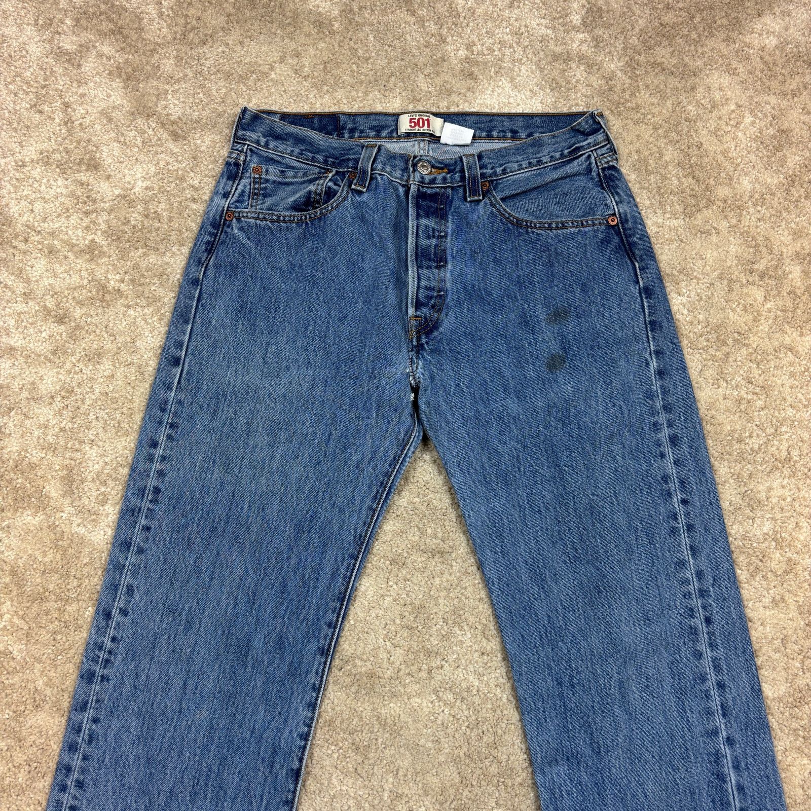 Levi's × Vintage Vintage Levi's 501 Straight Leg Button Fly Jeans Men's 32x34 Size US 32 / EU 48 - 4 Thumbnail